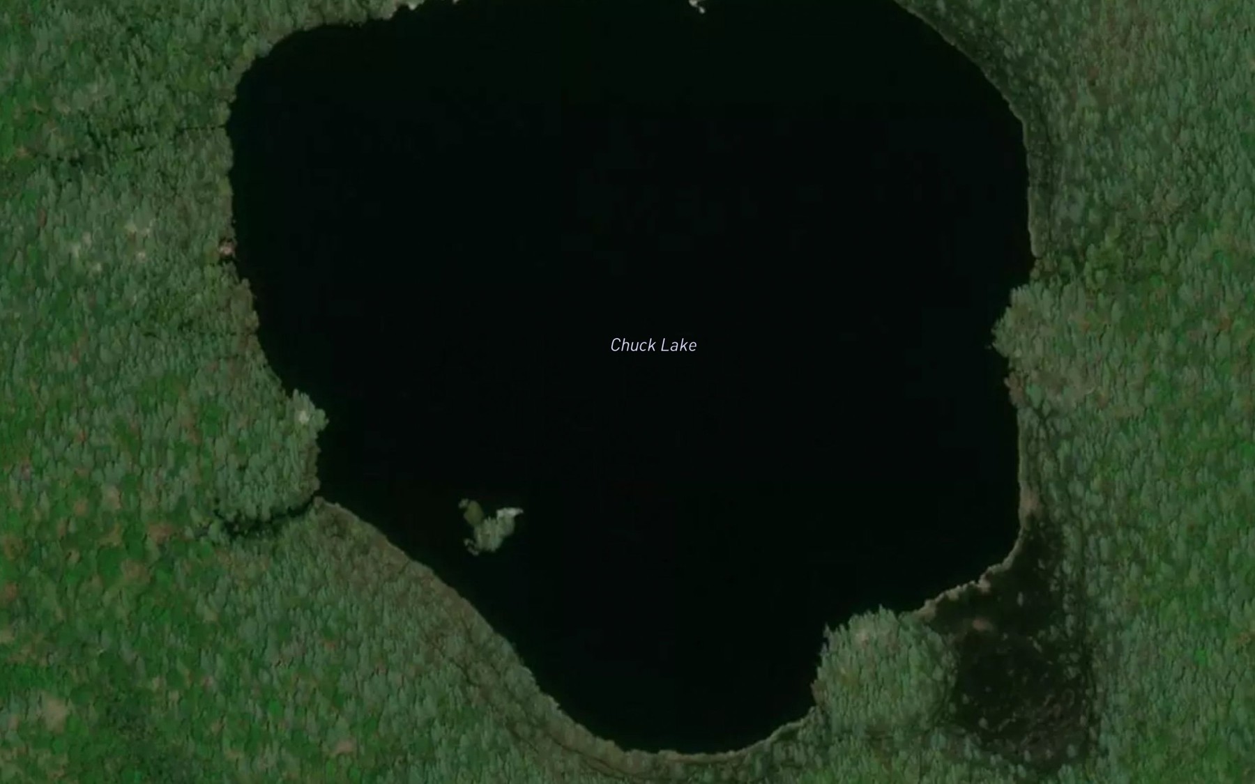 Satellite map of the Chuck Lake