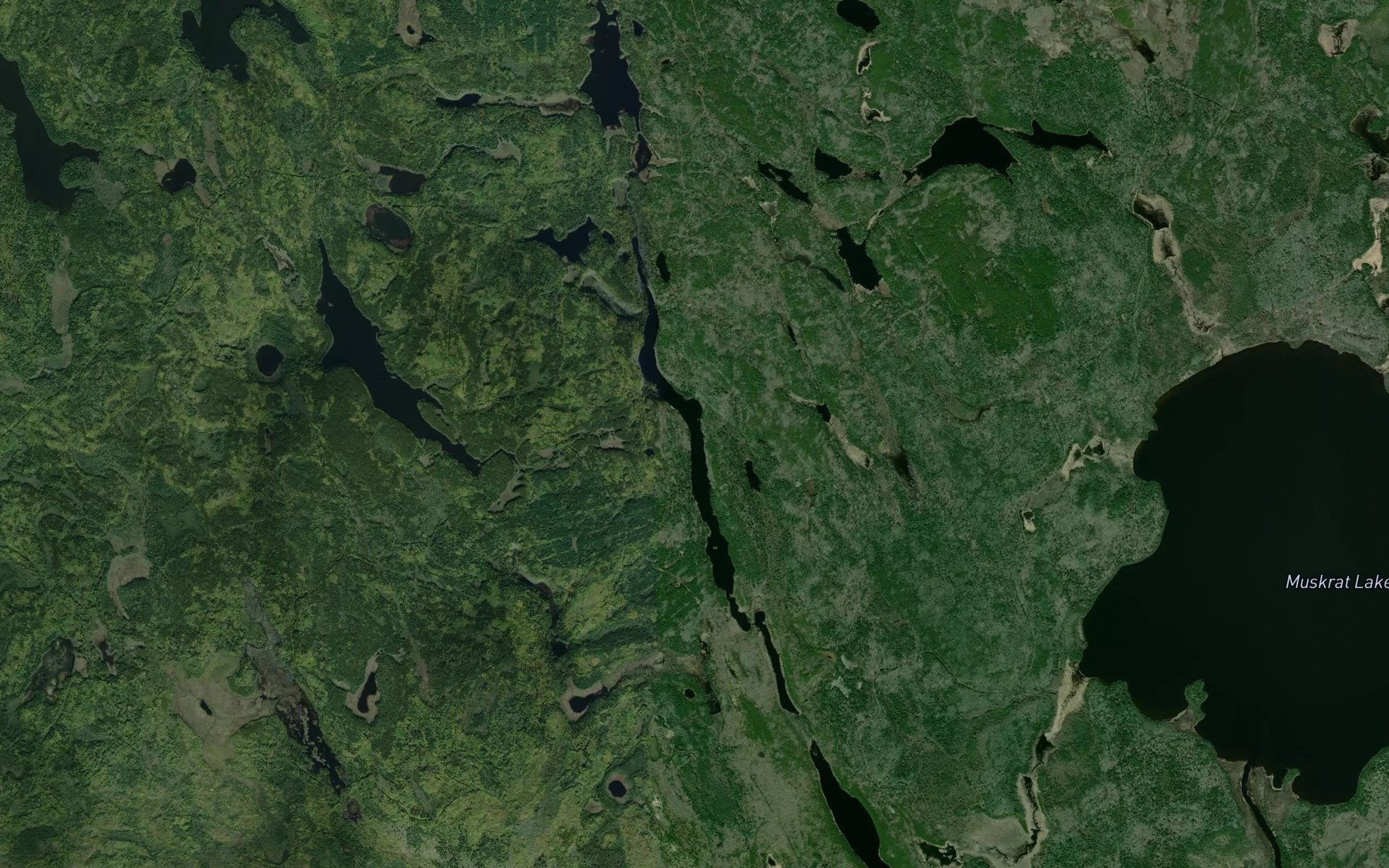 Satellite map of the Agate Lake