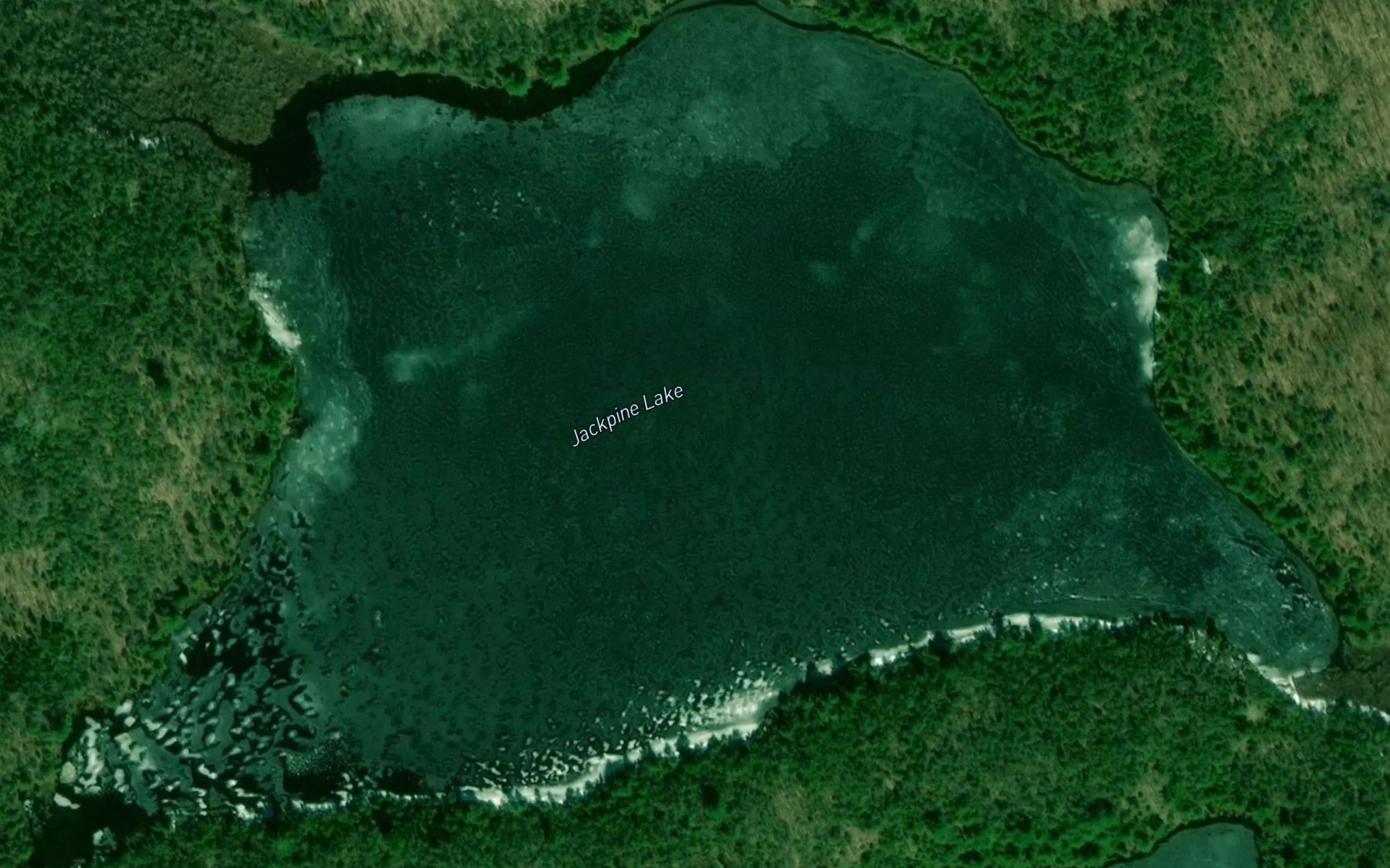 Satellite map of the Jackpine Lake