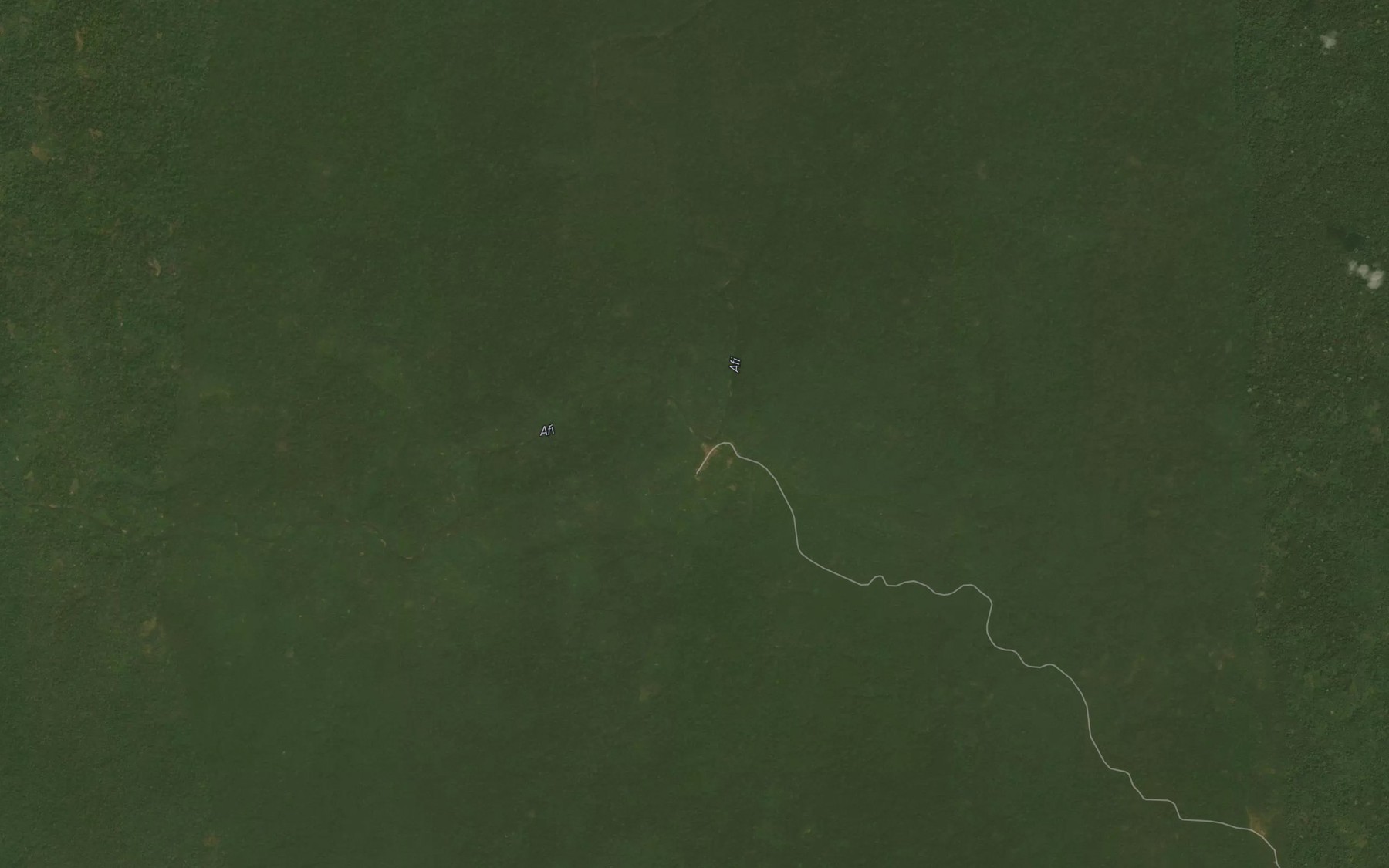 Satellite map of the Batang River