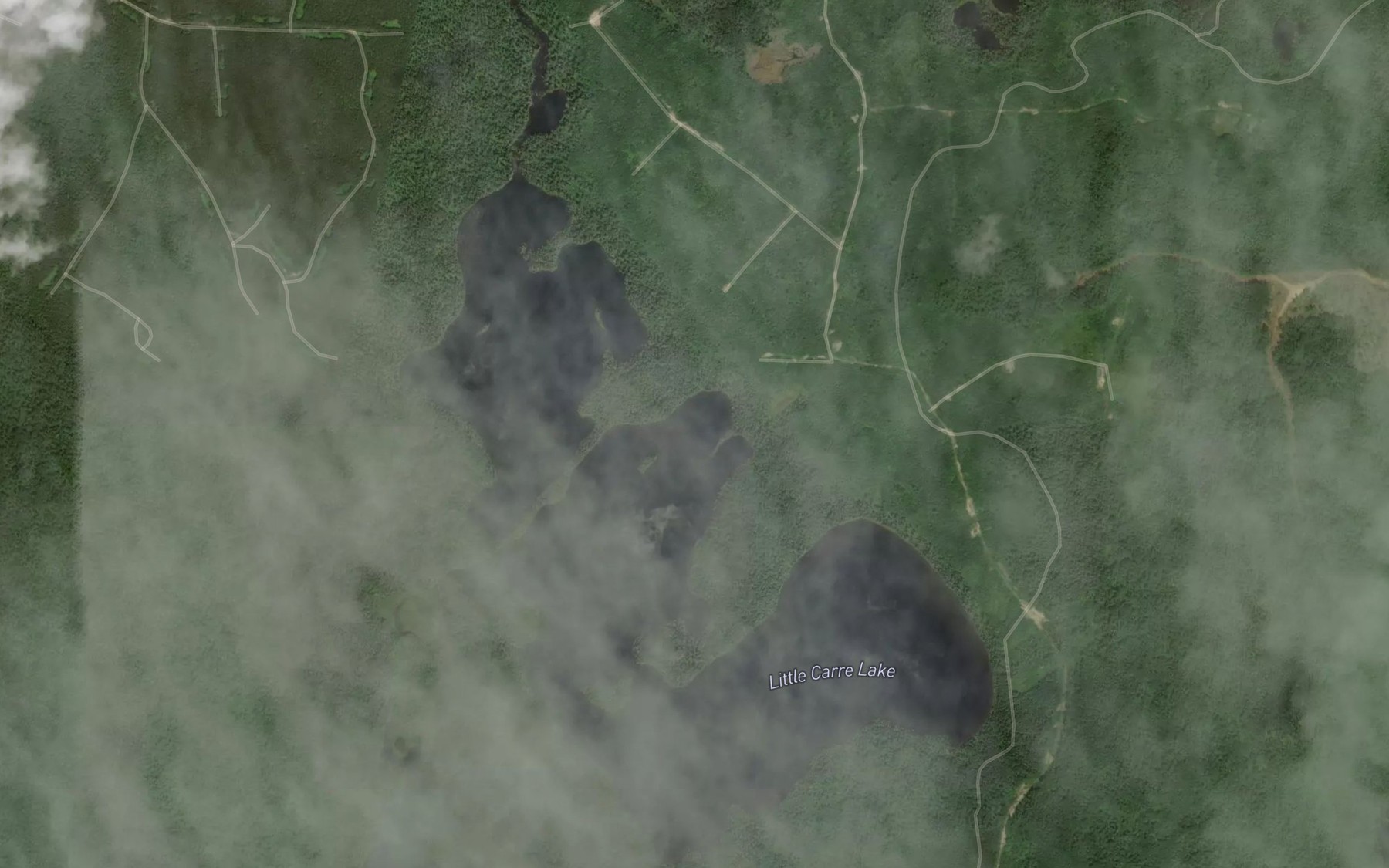 Satellite map of the Little Carre Lake
