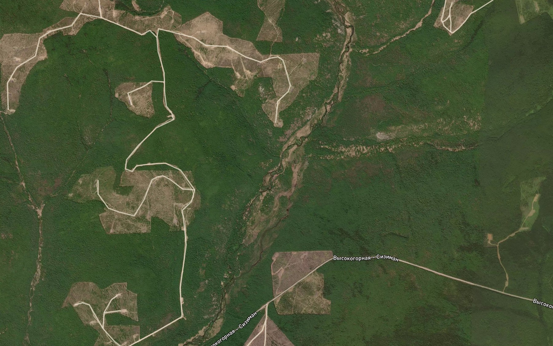 Satellite map of the Podsnezhnyy