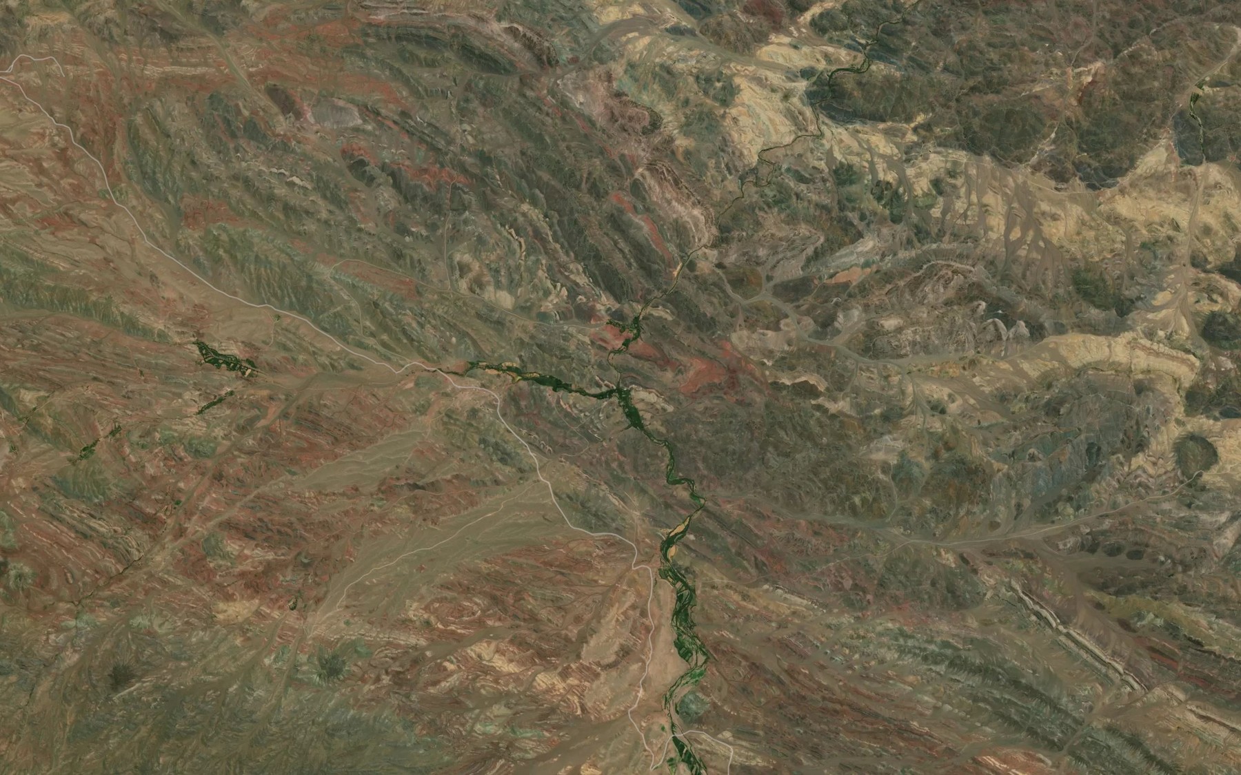 Satellite map of the Rudkhaneh-ye Jam` Kard