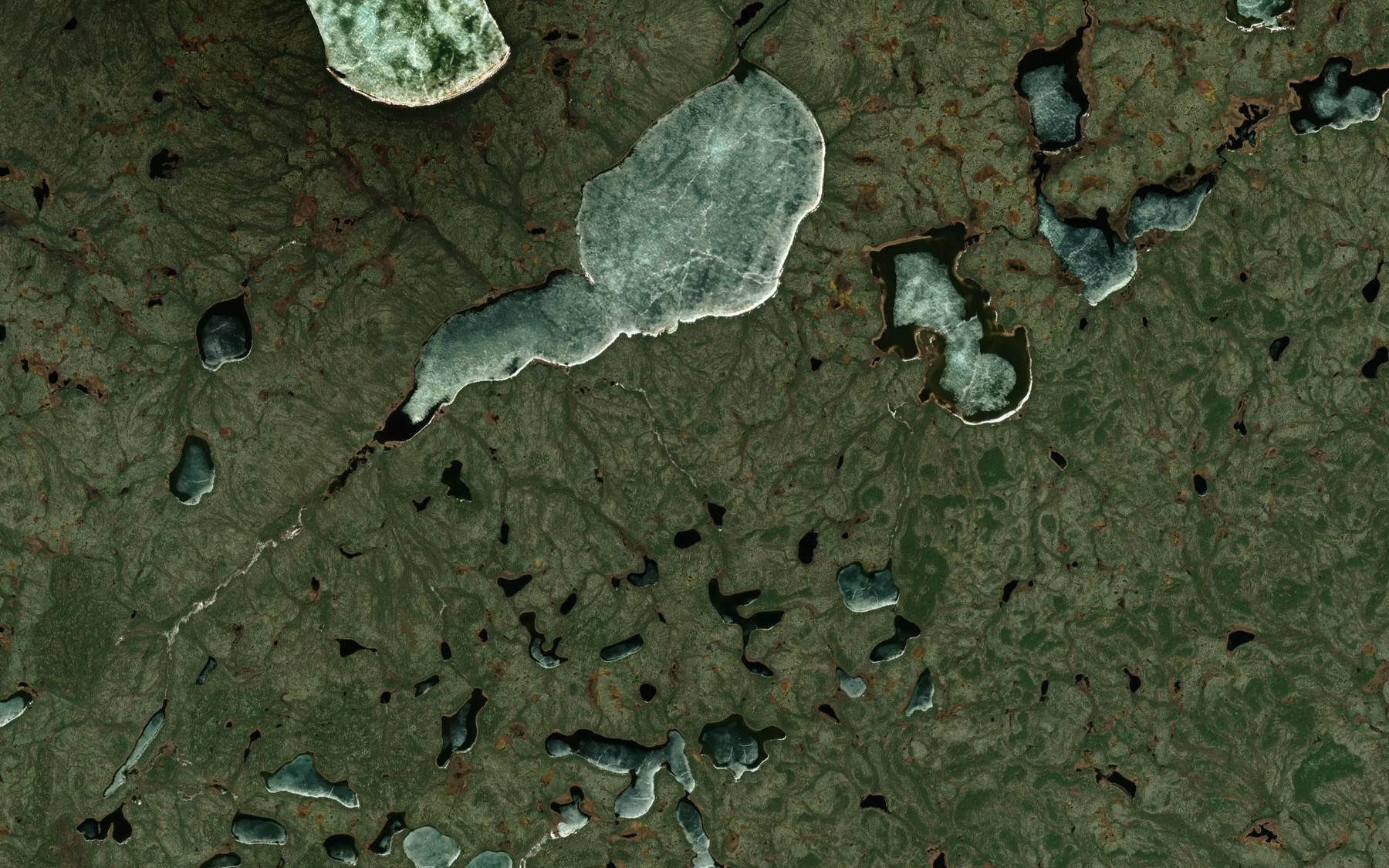 Satellite map of the Emeno Lake