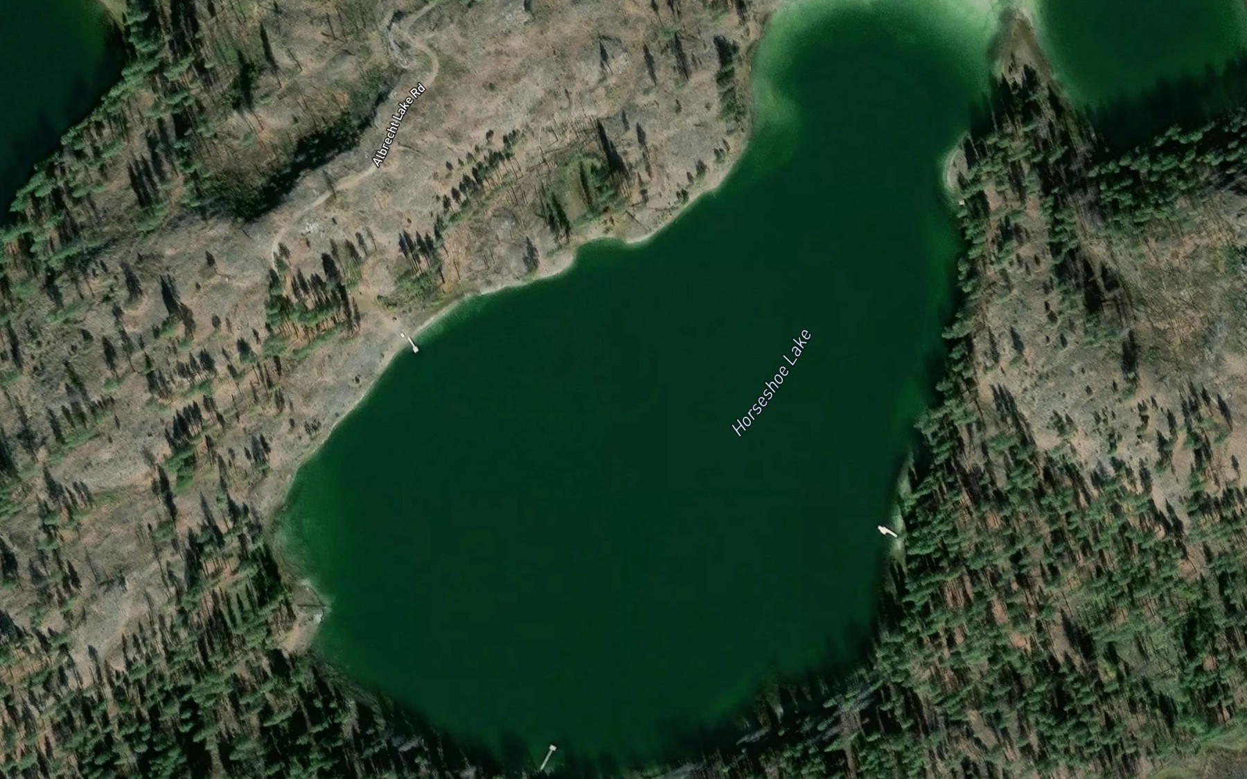 Satellite map of the Horseshoe Lake