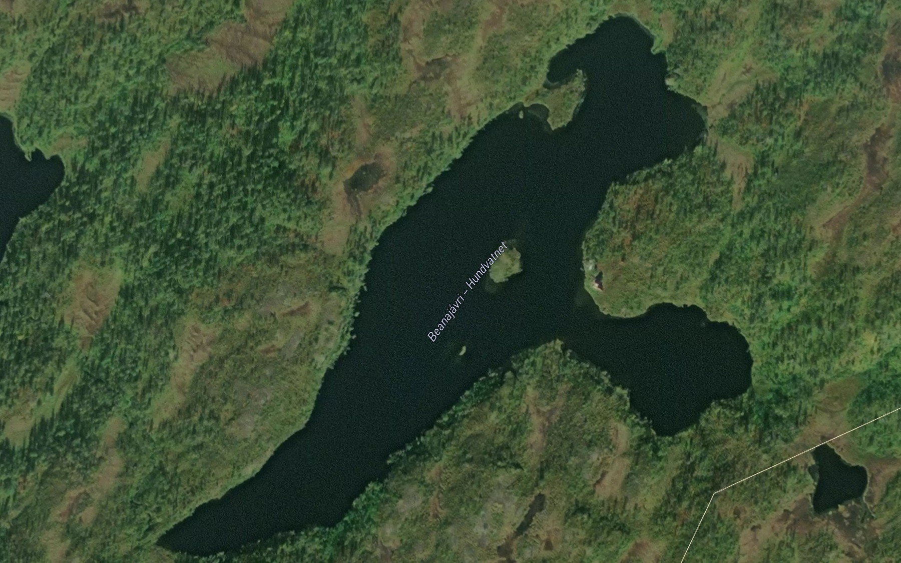 Satellite map of the Baenajavri