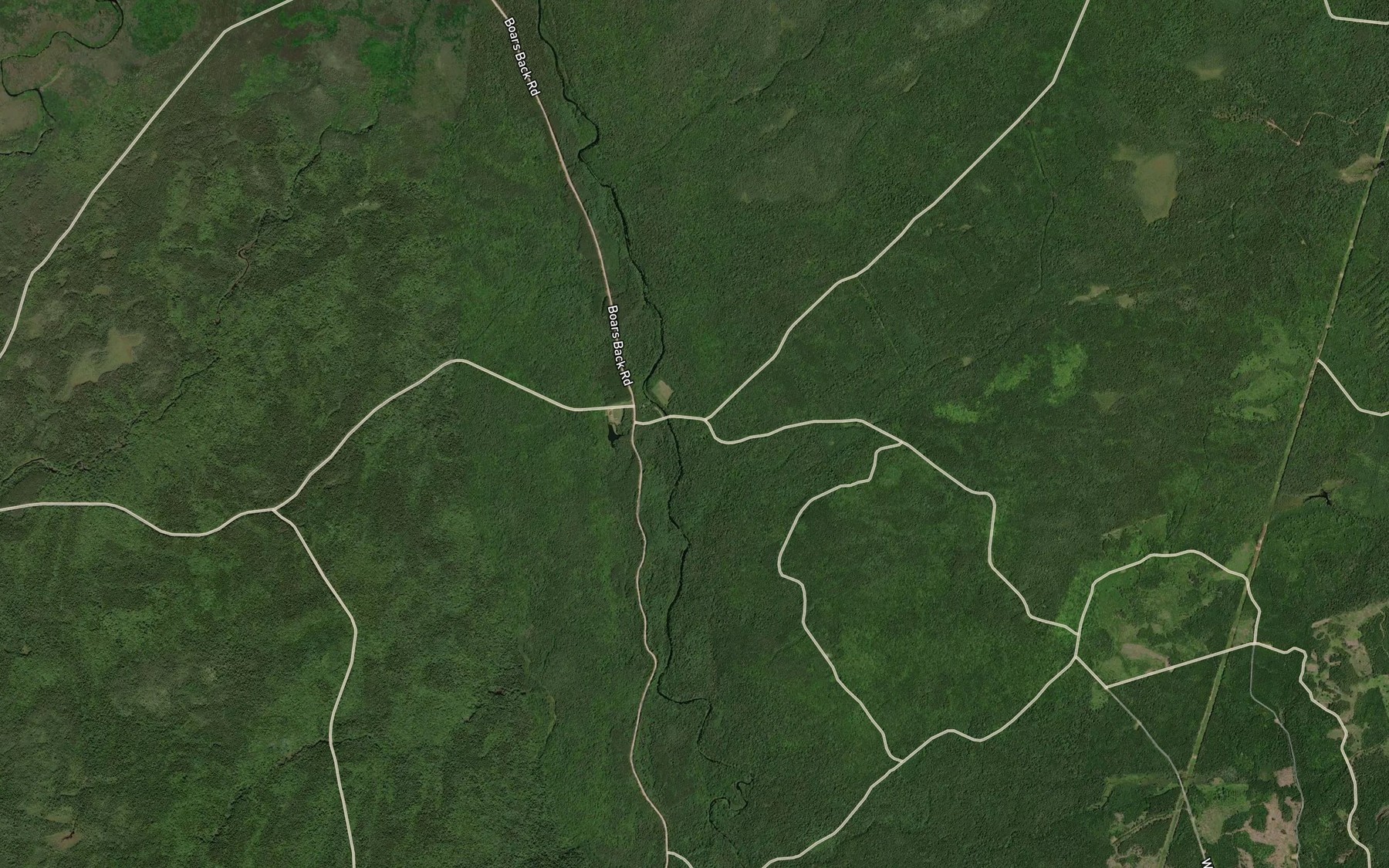 Satellite map of the Sugarwoods Brook