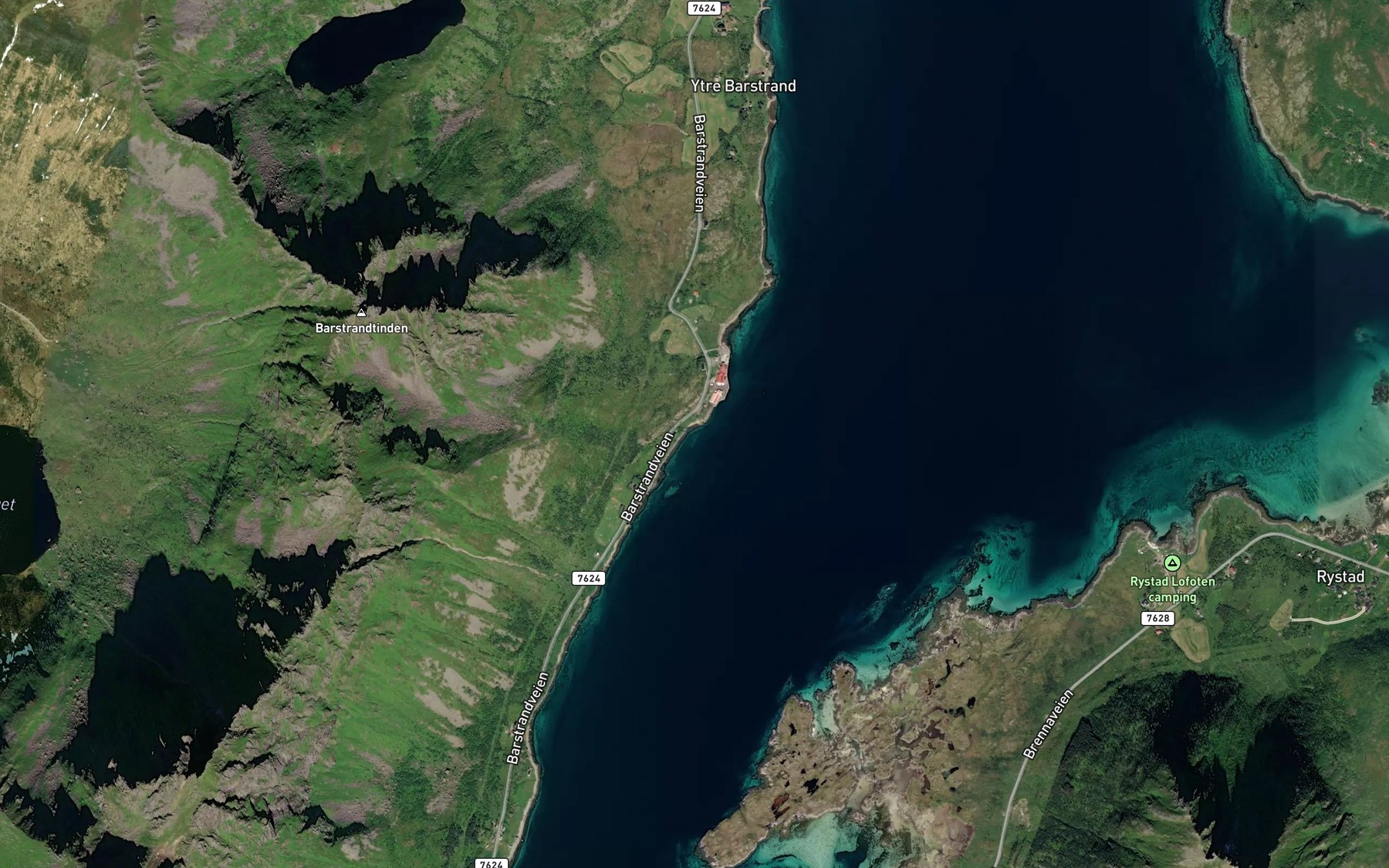 Satellite map of the Nesbukta