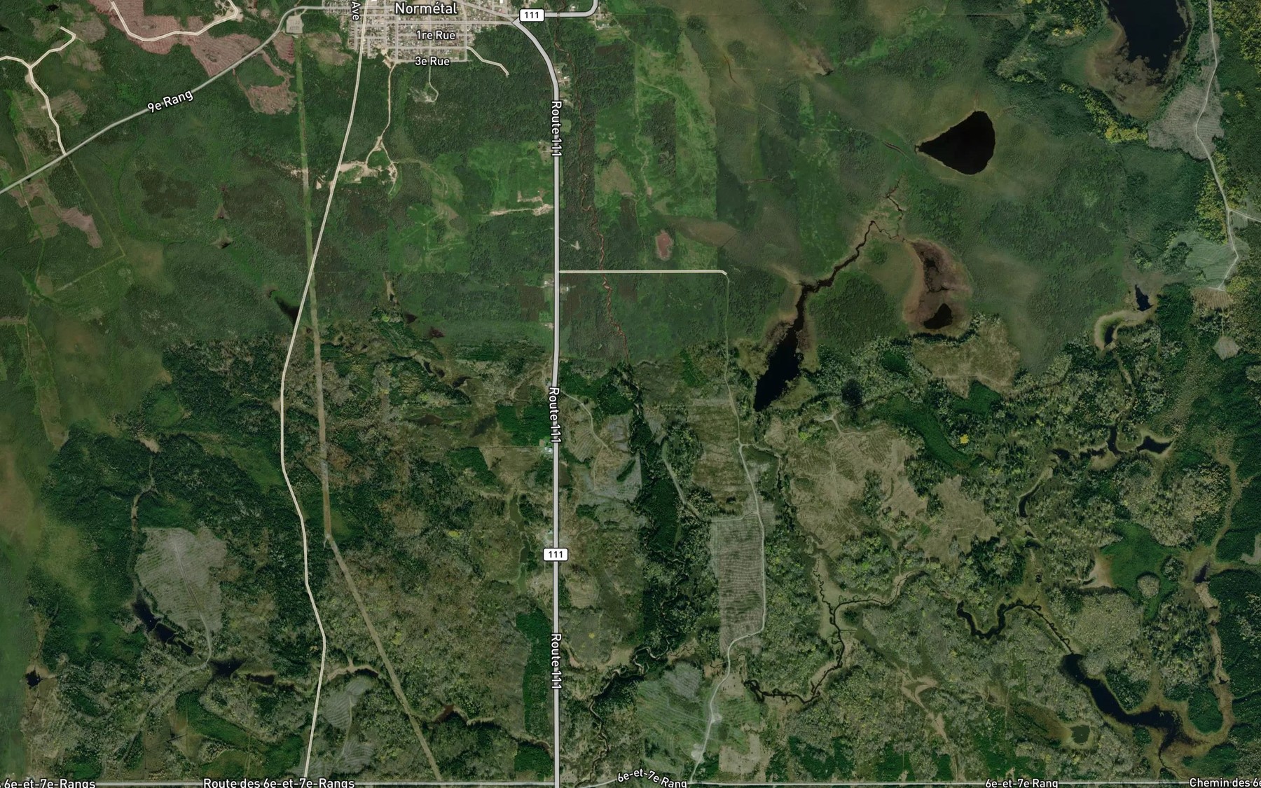 Satellite map of the Cours d'eau Blanchet