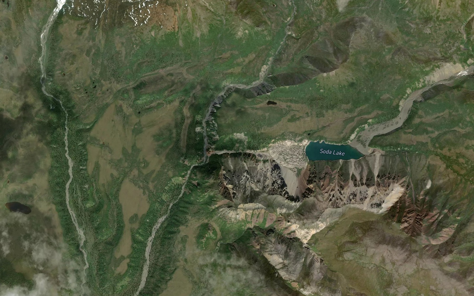 Satellite map of the Mineral Springs