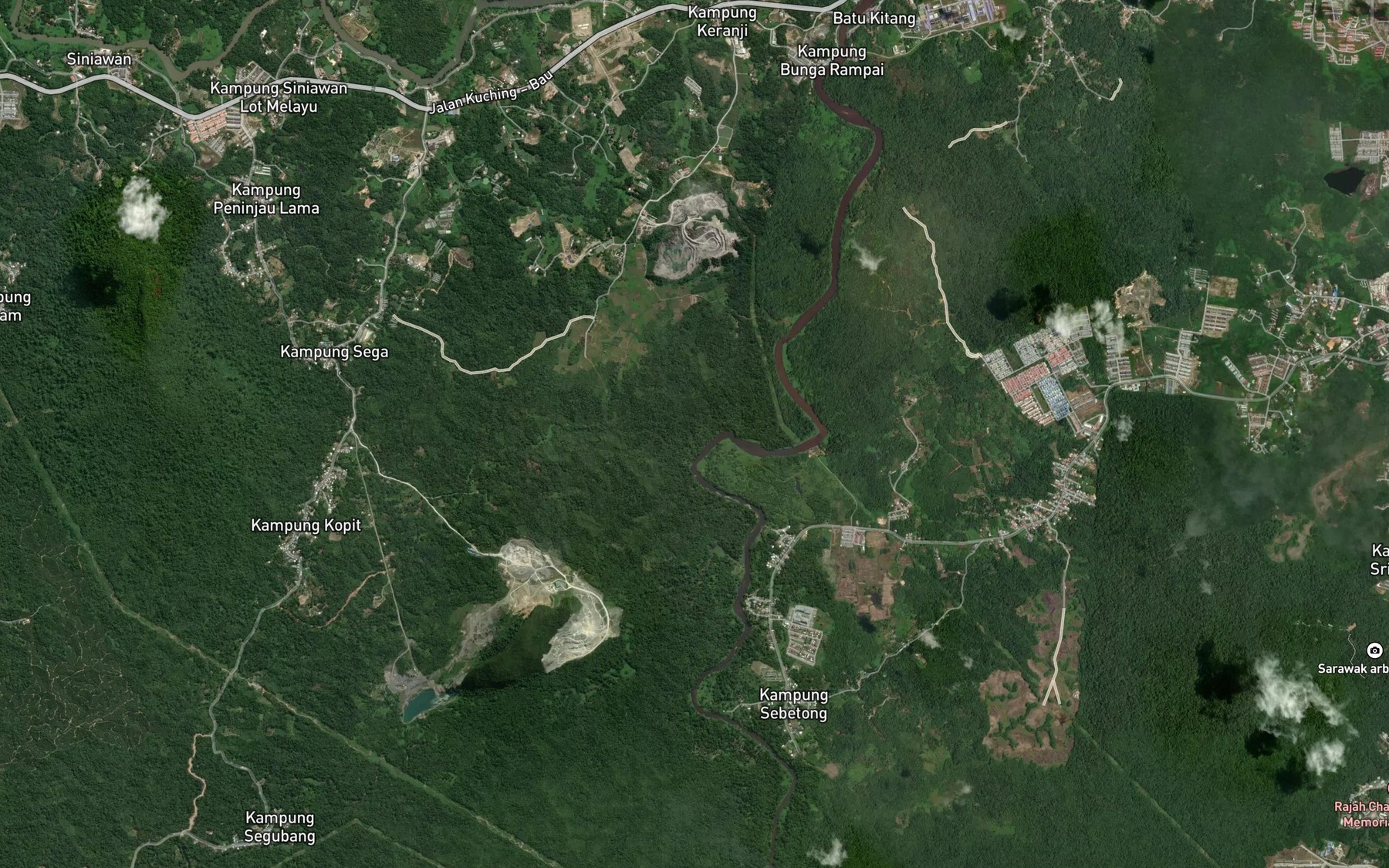 Satellite map of the Sungai Sebamban
