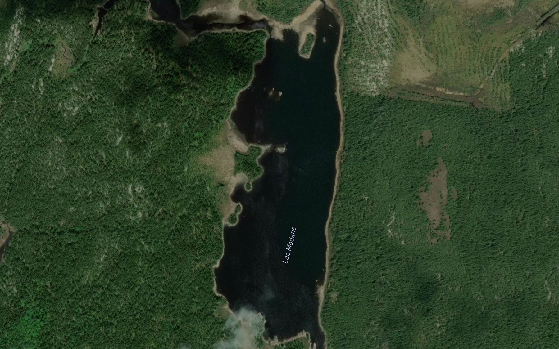 Satellite map of the Lac Modane