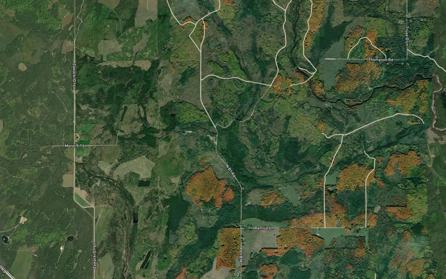 Satellite map of the West Branch Twentyfour Mile Creek