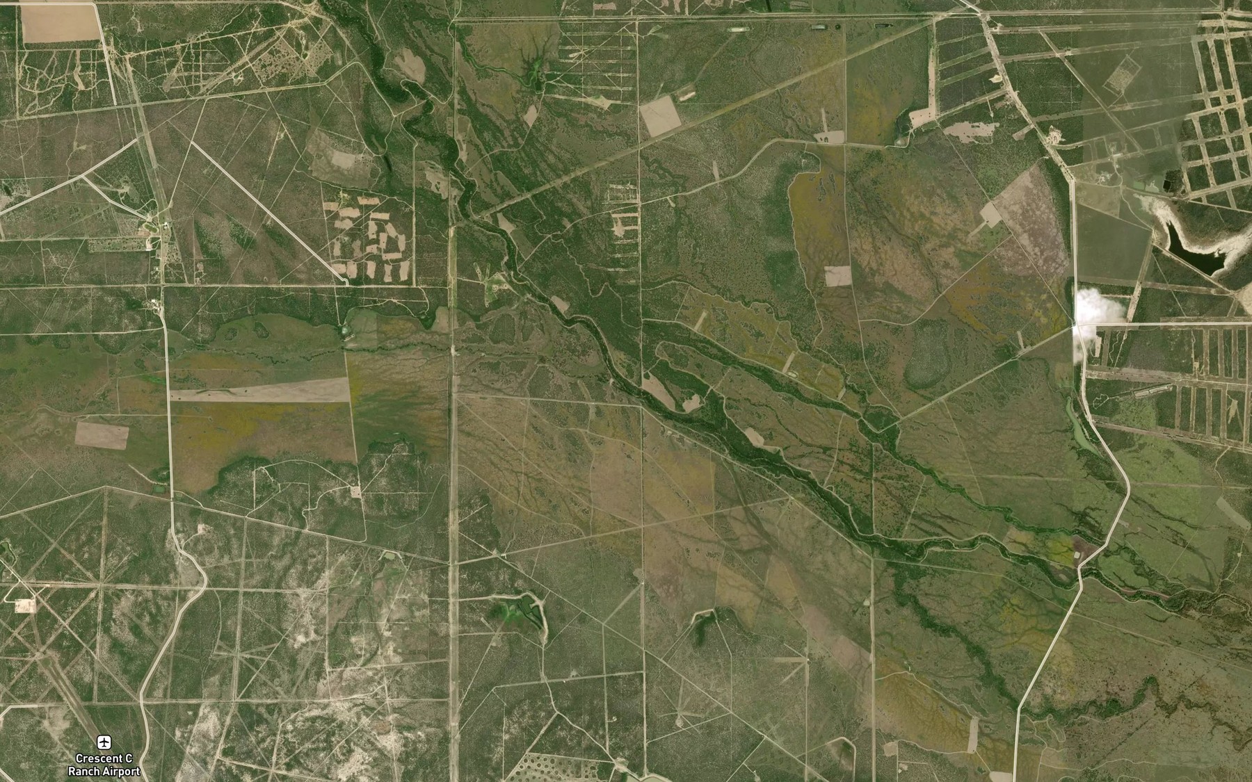 Satellite map of the Los Olmos Creek