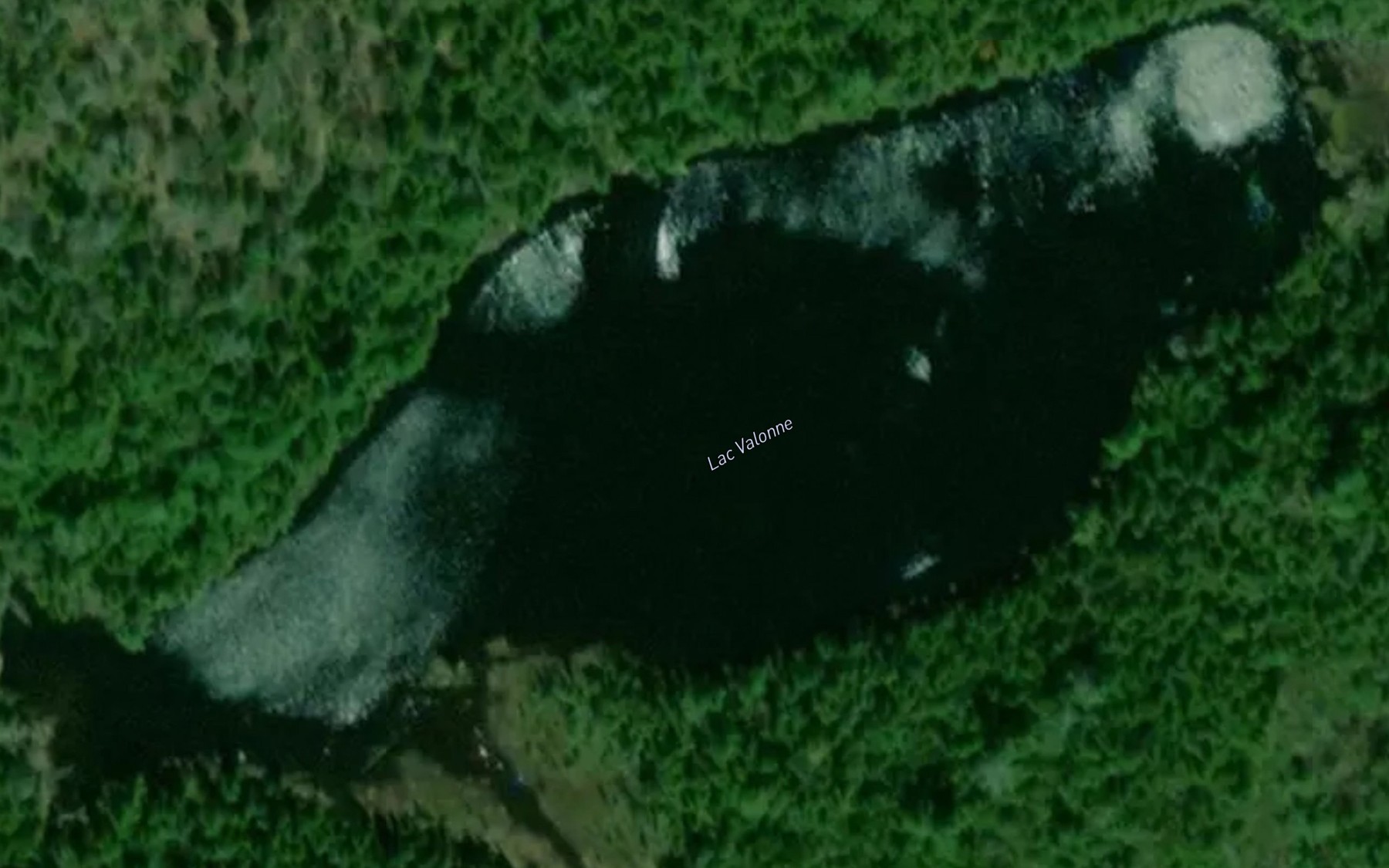 Satellite map of the Lac Valonne