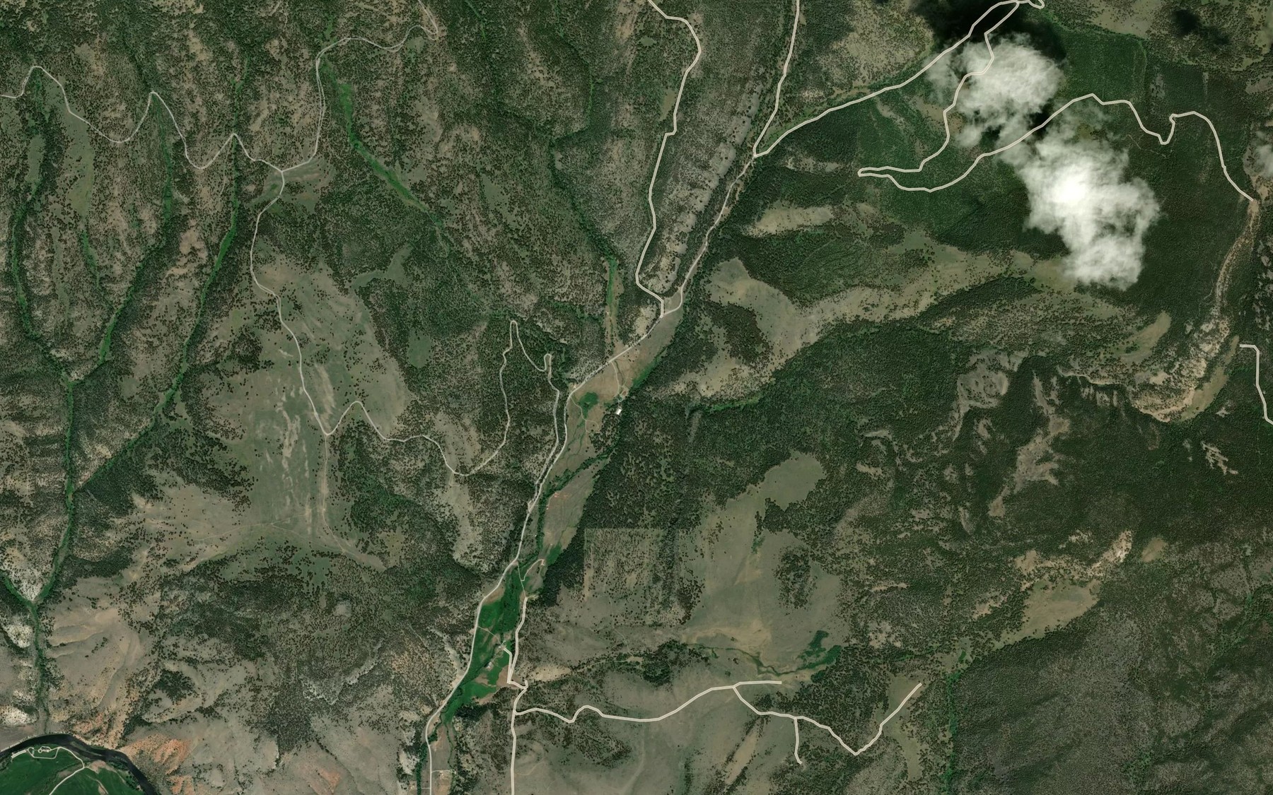 Satellite map of the Spruce Creek