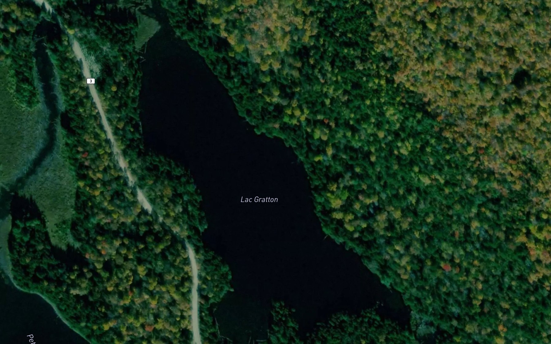 Satellite map of the Lac Gratton
