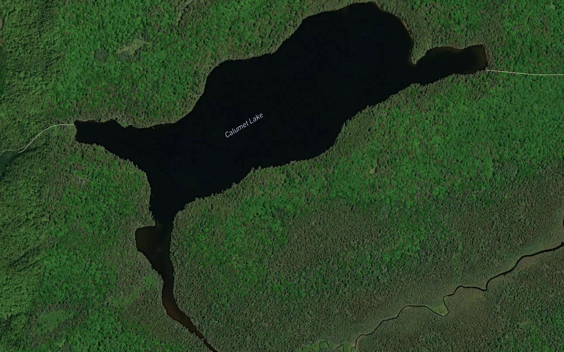 Satellite map of the Calumet Lake