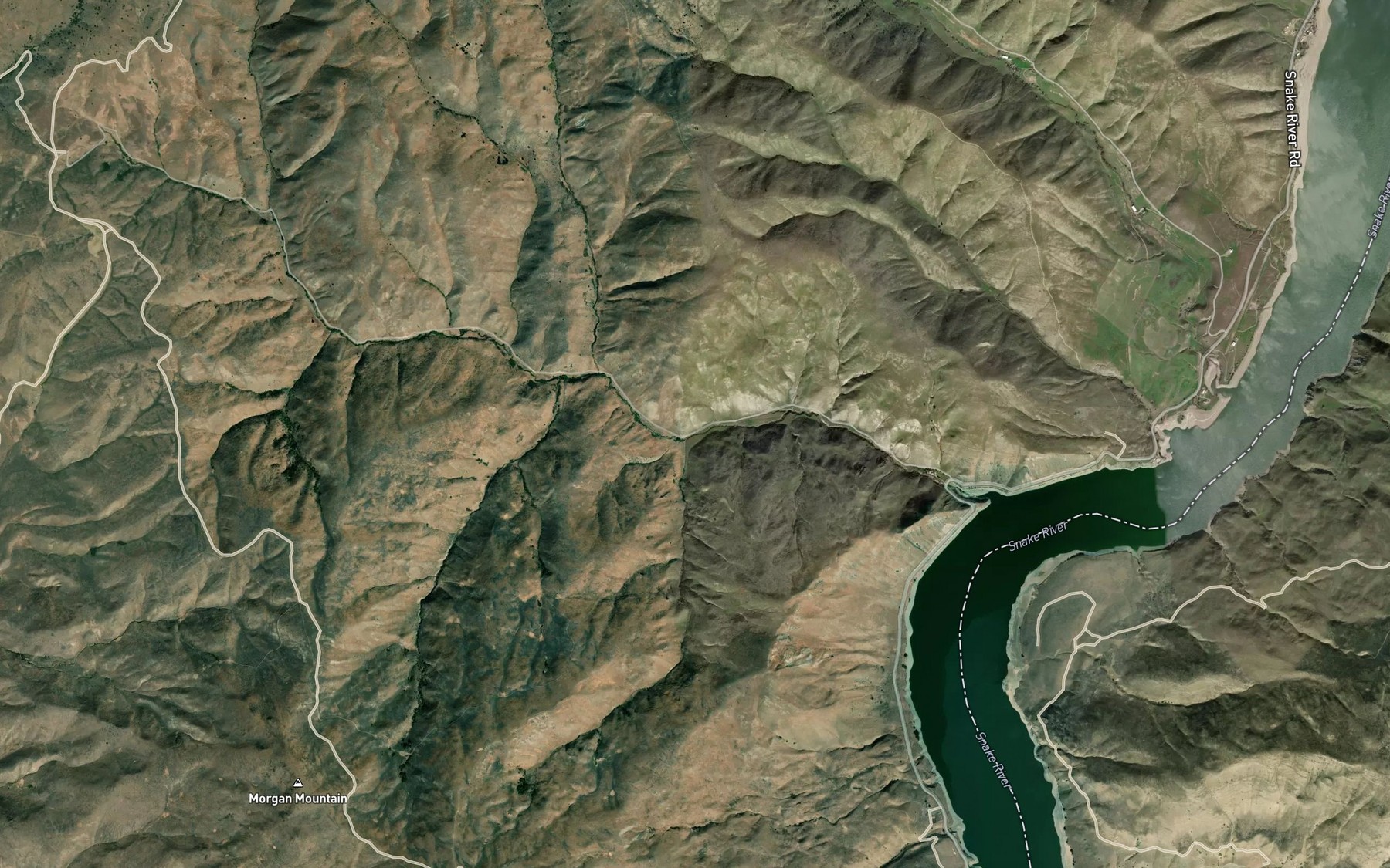 Satellite map of the Deafy Creek