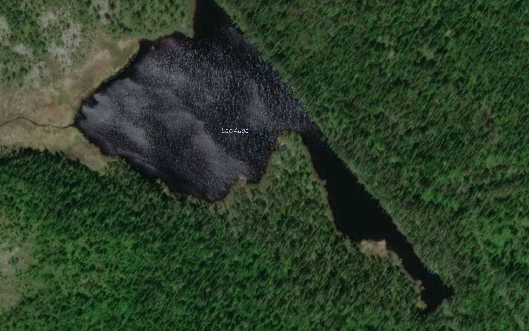 Satellite map of the Lac Auga