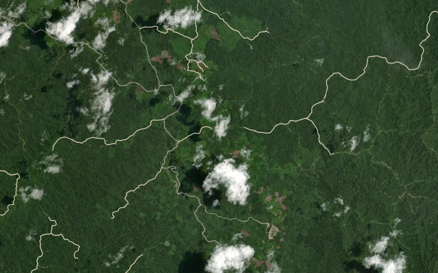 Satellite map of the Sungai Aju
