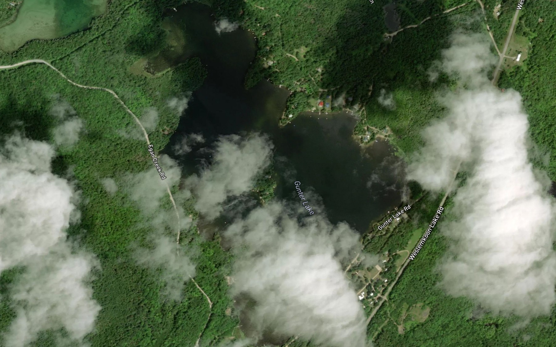 Satellite map of the Gunter Lake