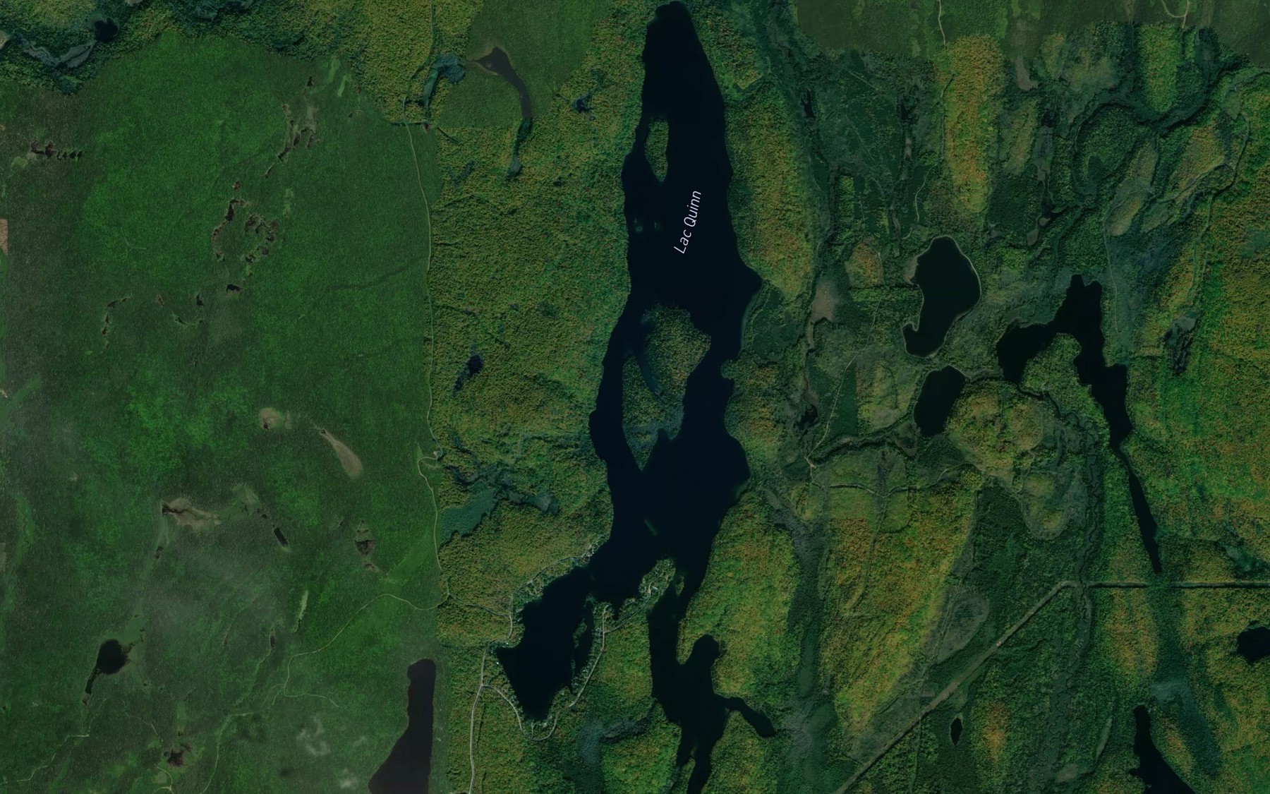Satellite map of the Lac Quinn