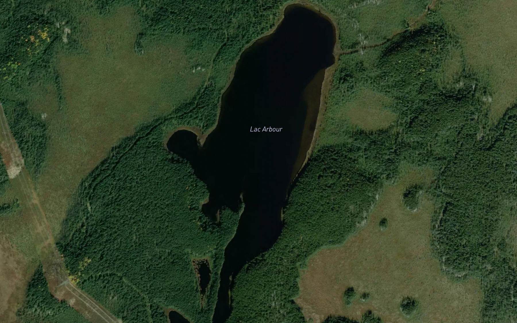 Satellite map of the Lac Arbour