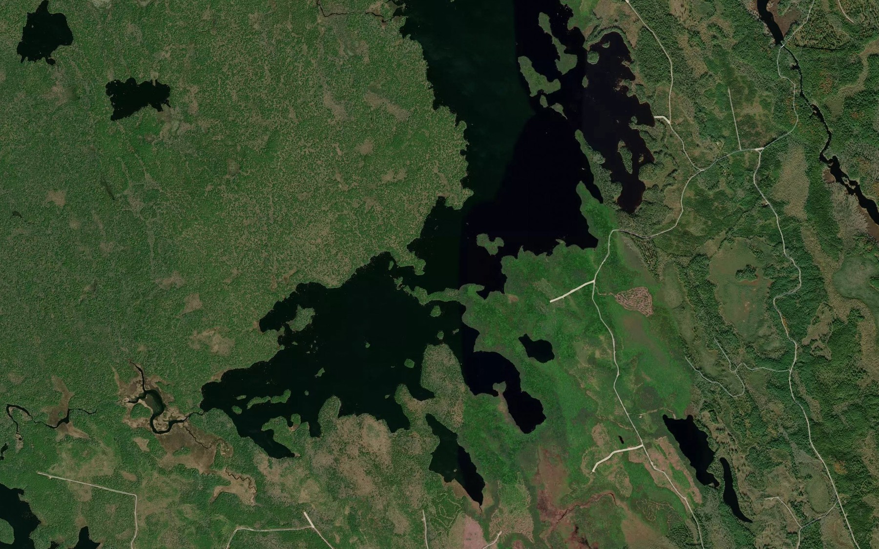 Satellite map of the Tobeatic Lake