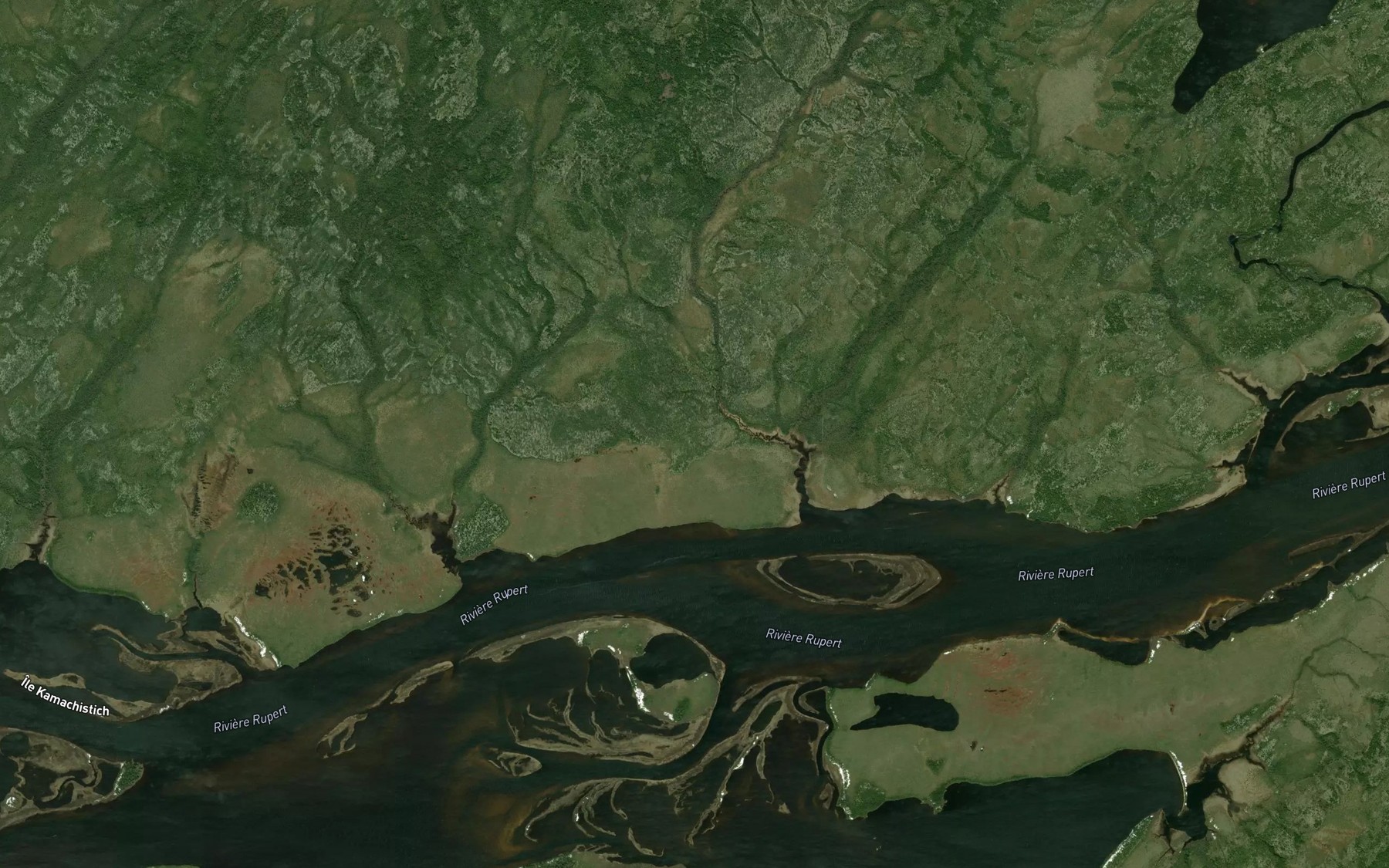 Satellite map of the Ruisseau Kawipuskanikau