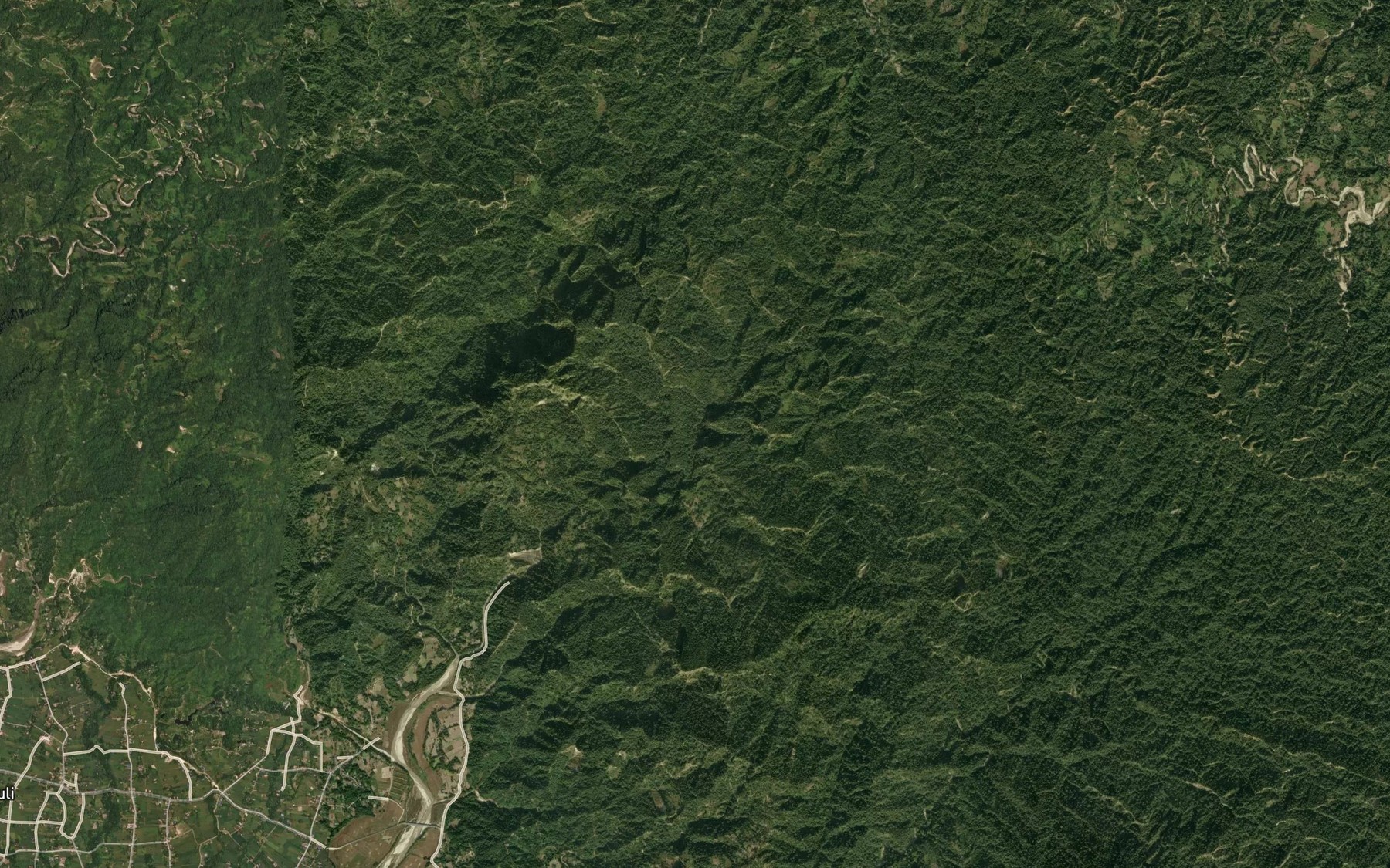 Satellite map of the Trishule Khola
