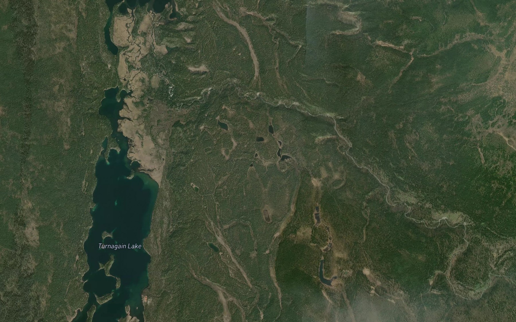 Satellite map of the Settea Creek