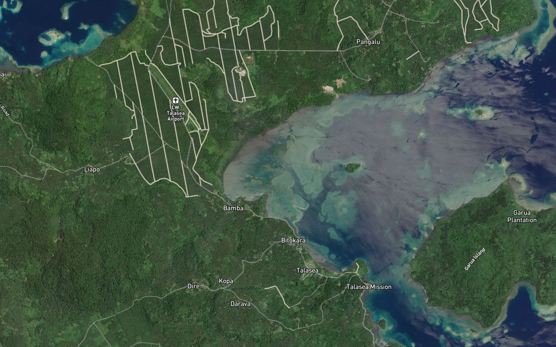 Satellite map of the Garua Harbour