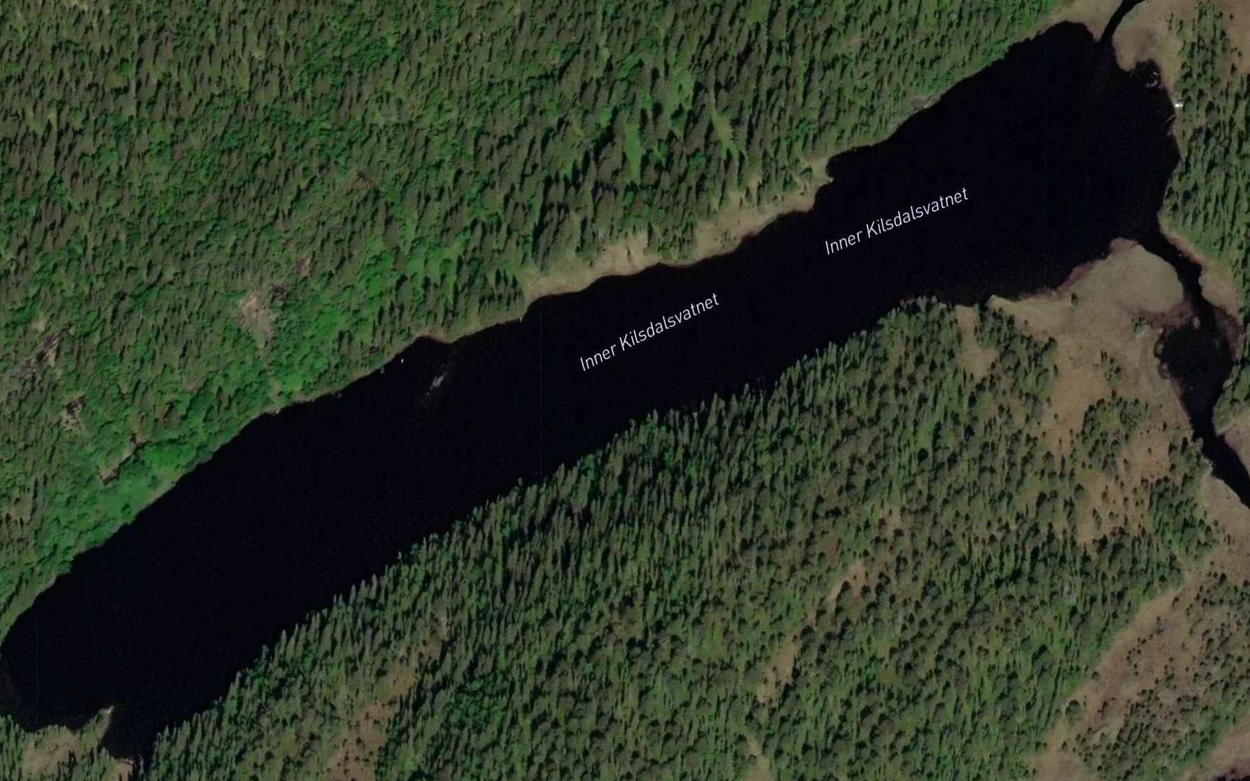 Satellite map of the Inner Kilsdalsvatnet