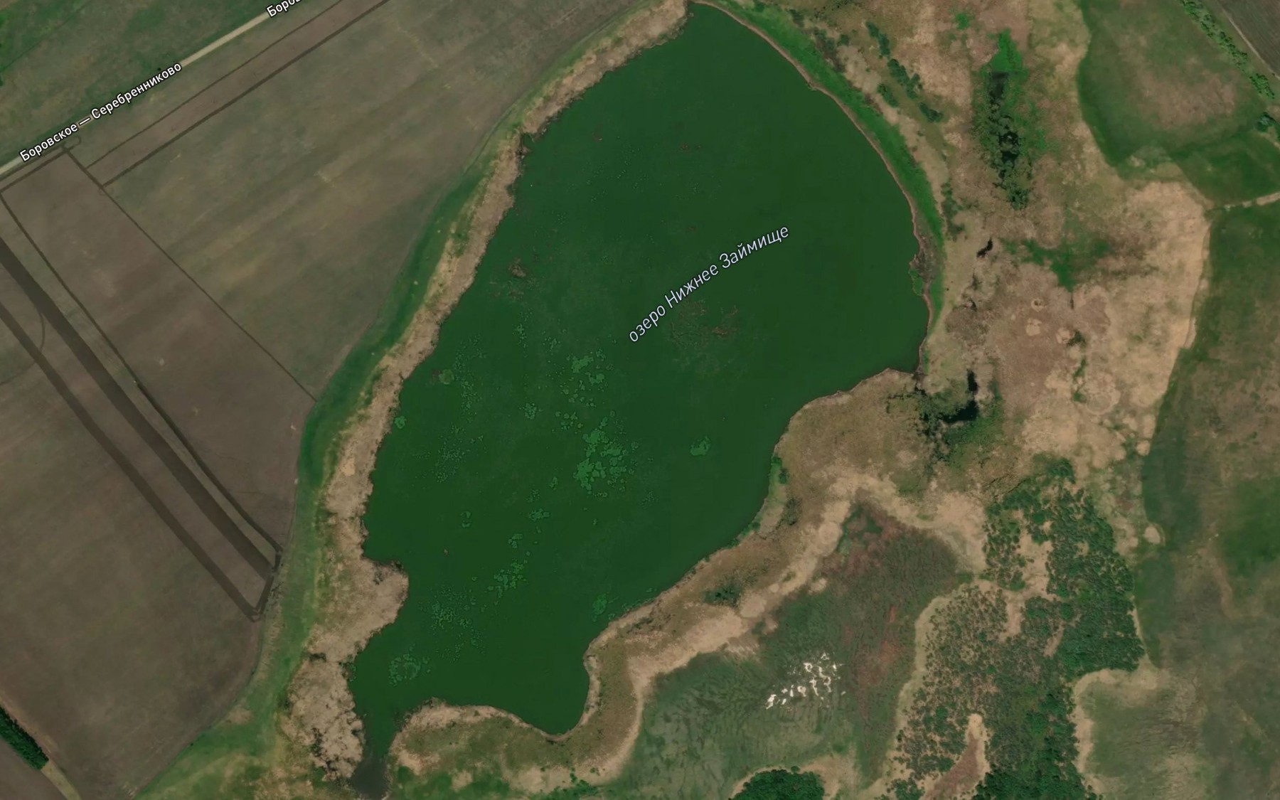 Satellite map of the Ozero Nizhneye Zaymishche