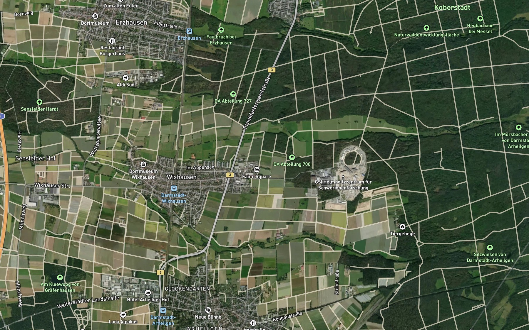 Satellite map of the Hahnwiesenbach