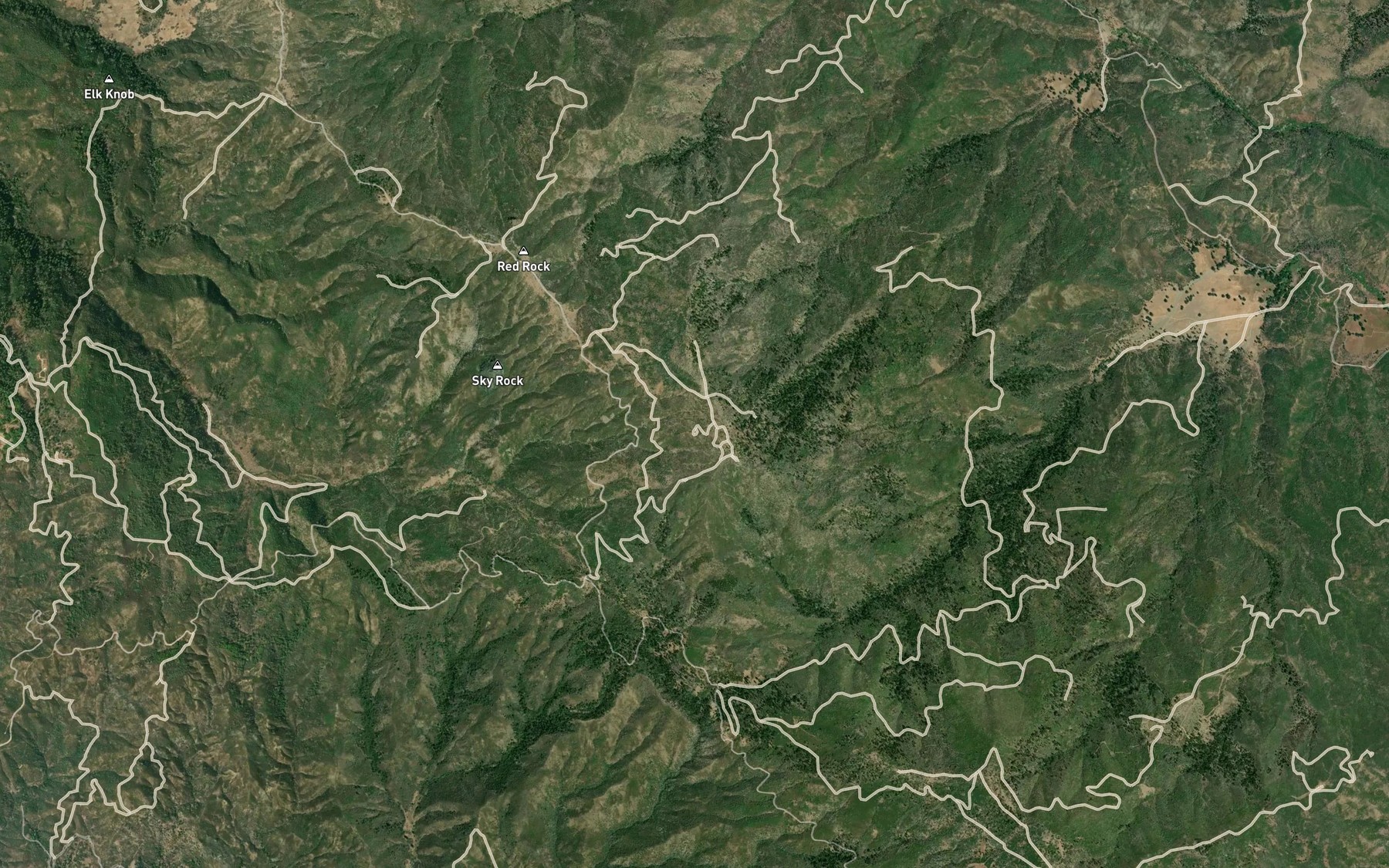 Satellite map of the High Glade Spring