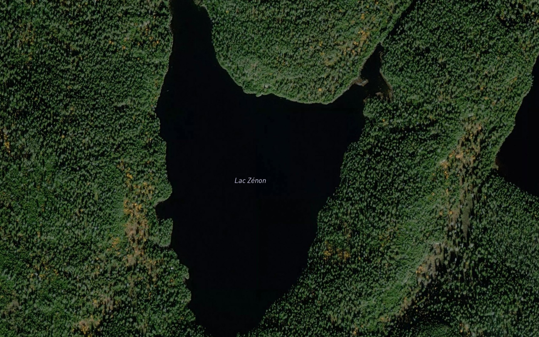 Satellite map of the Lac Zenon