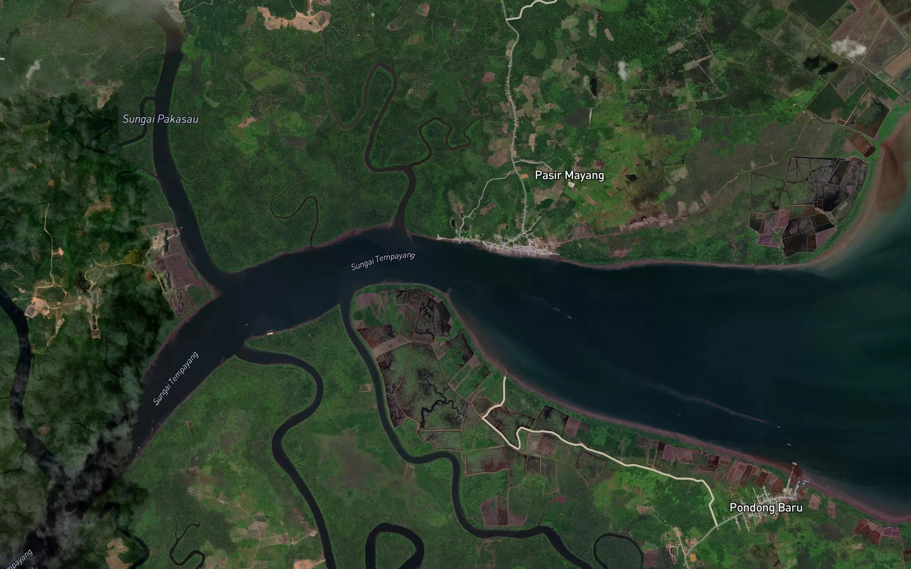 Satellite map of the Sungai Kuaro