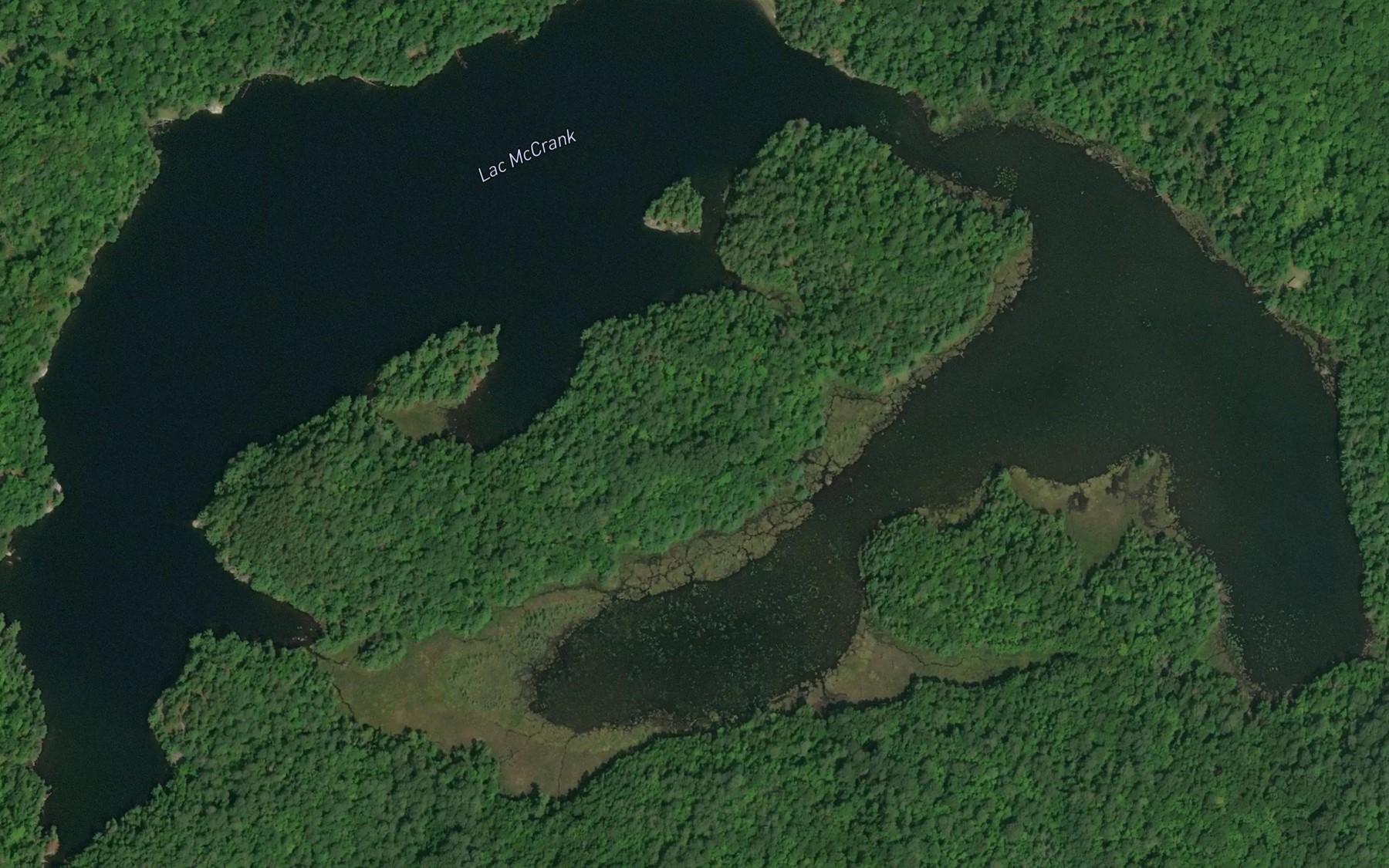 Satellite map of the Lac McCrank