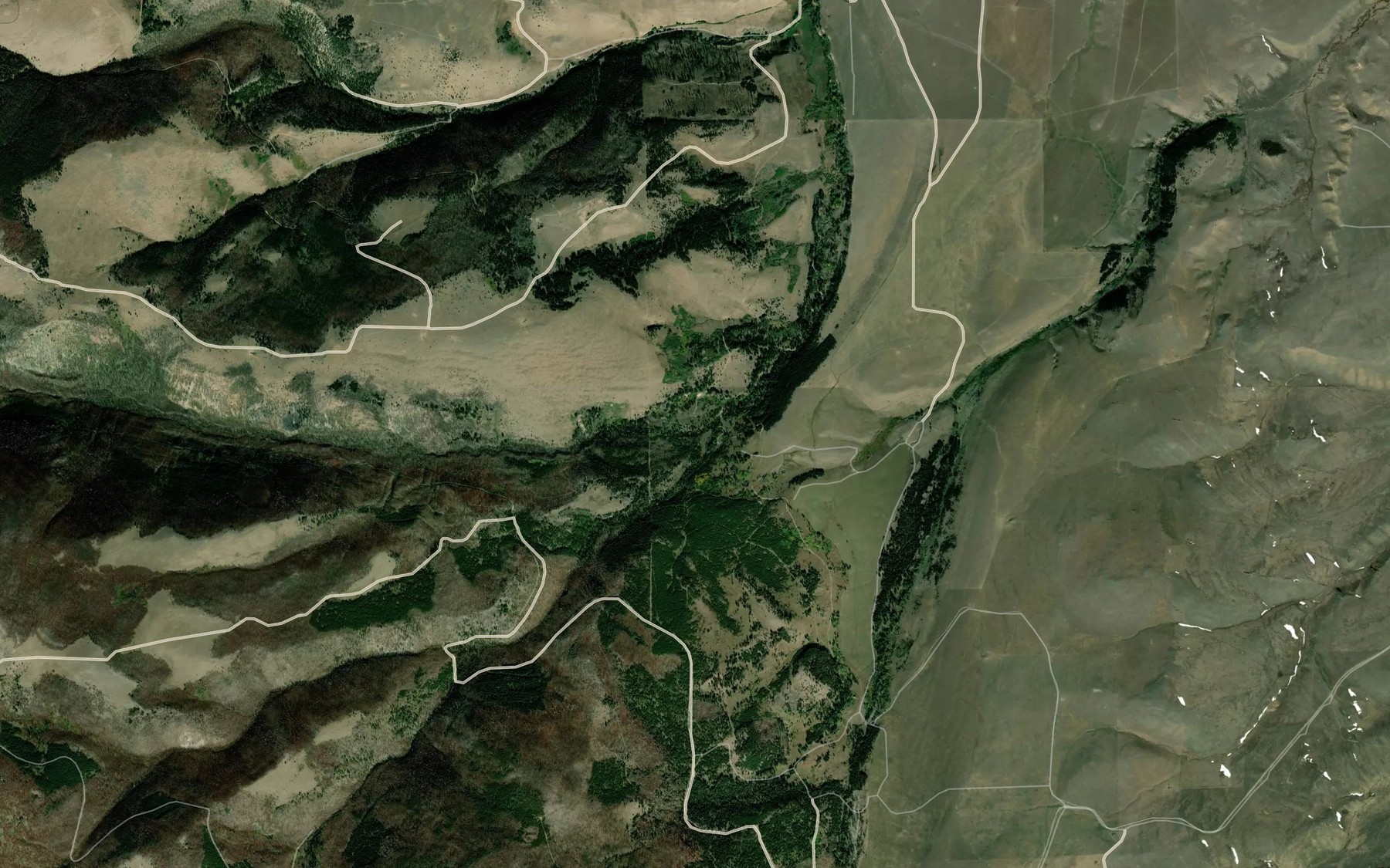 Satellite map of the Big Camas Creek