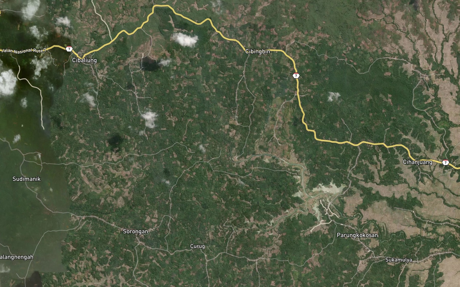 Satellite map of the Ci Suakan