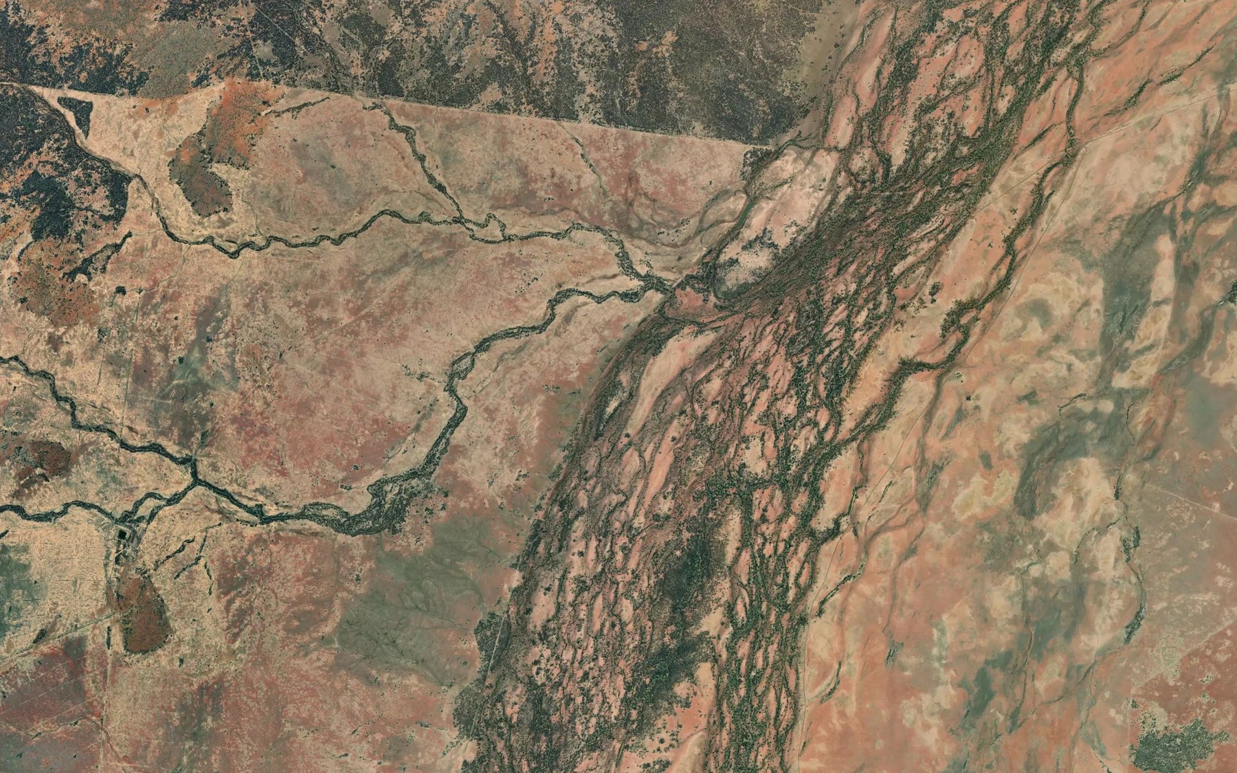 Satellite map of the Mount Margaret Creek