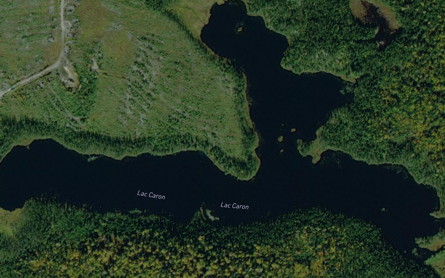 Satellite map of the Lac Caron