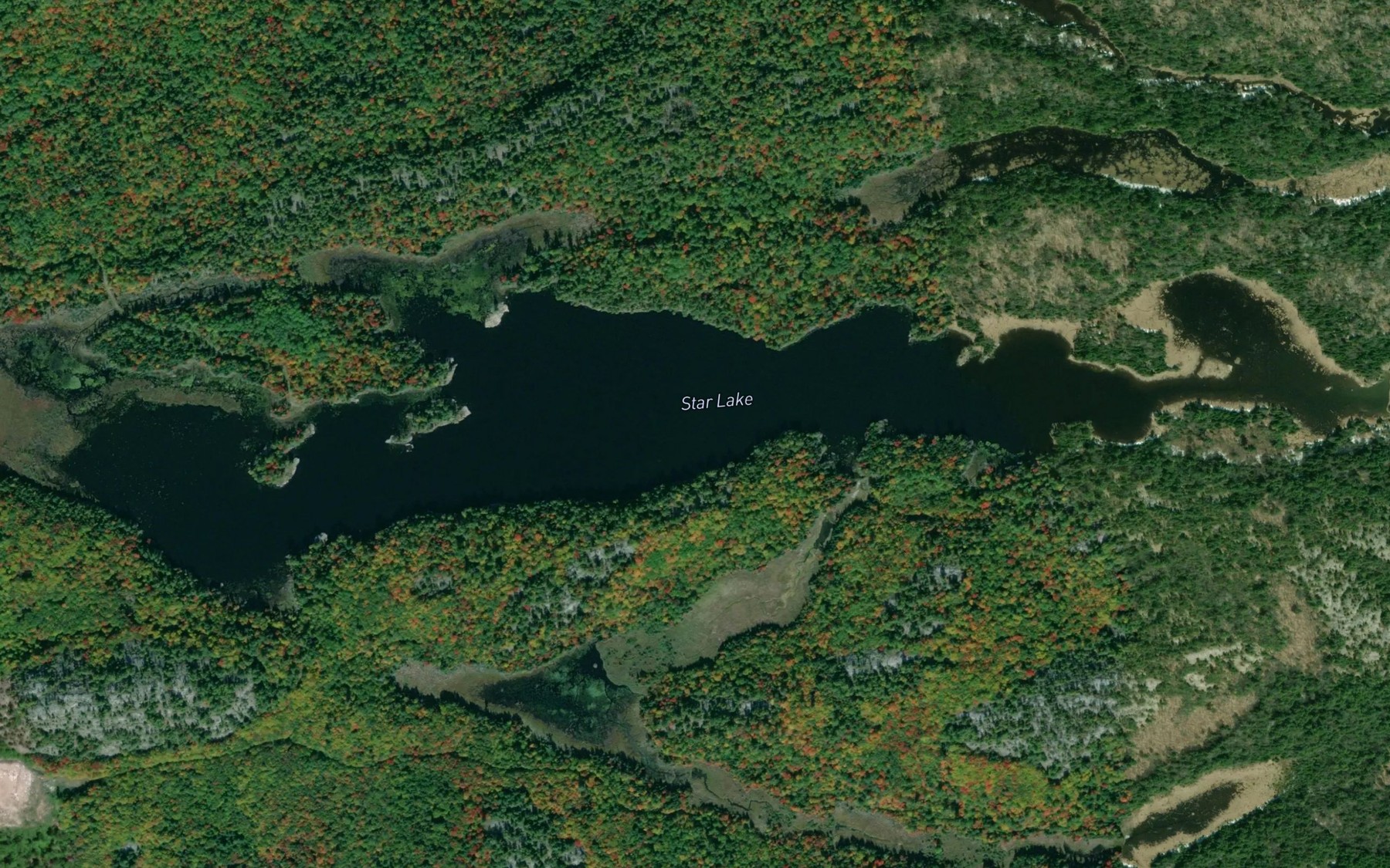 Satellite map of the Star Lake