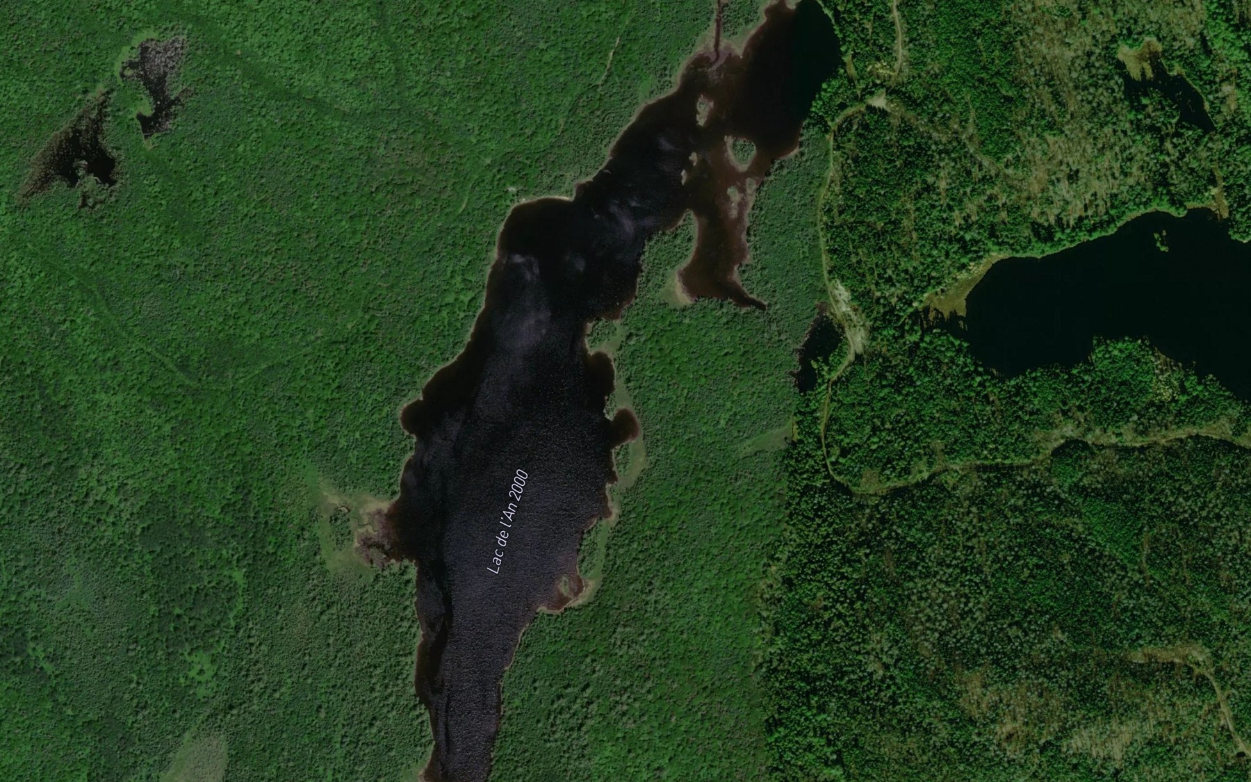 Satellite map of the Lac de l'An 2000