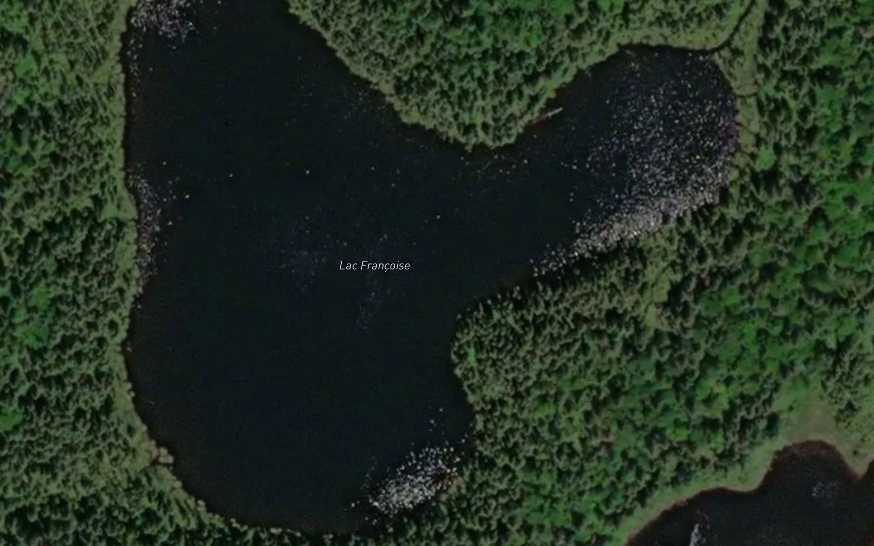 Satellite map of the Lac Francoise