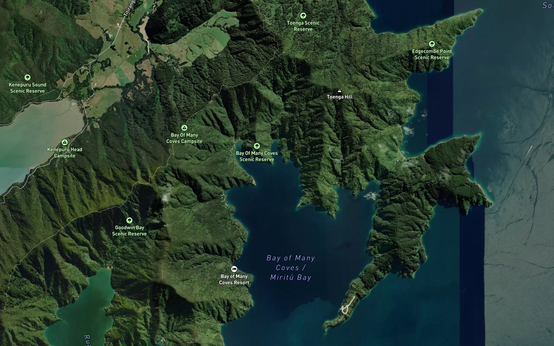 Satellite map of the Pope Bay