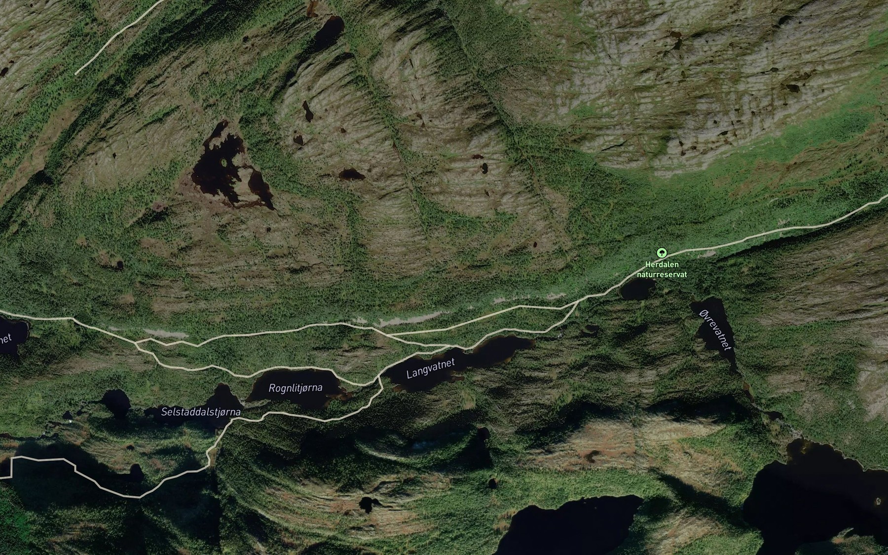 Satellite map of the Svinslaettbekken