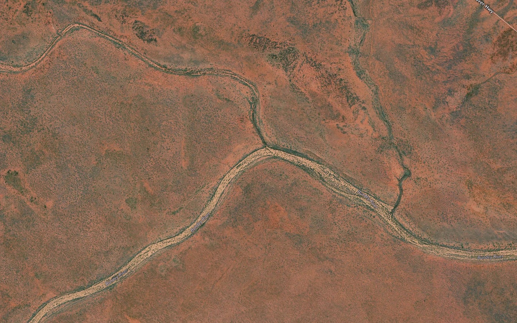Satellite map of the Atcharie Creek